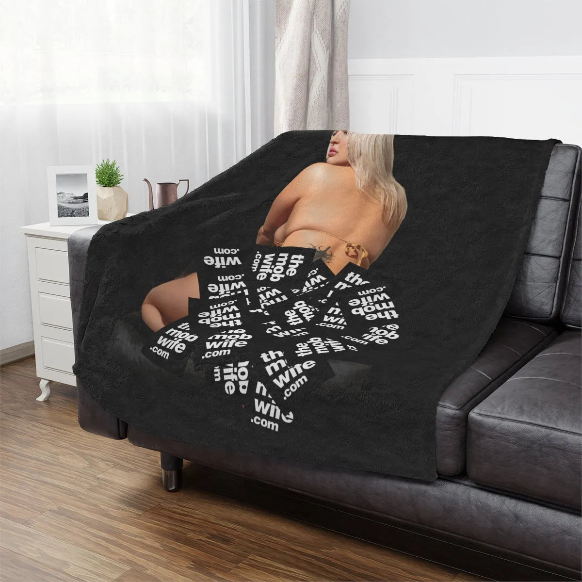 Blonde Bikini Booty Pawg Minky Blanket