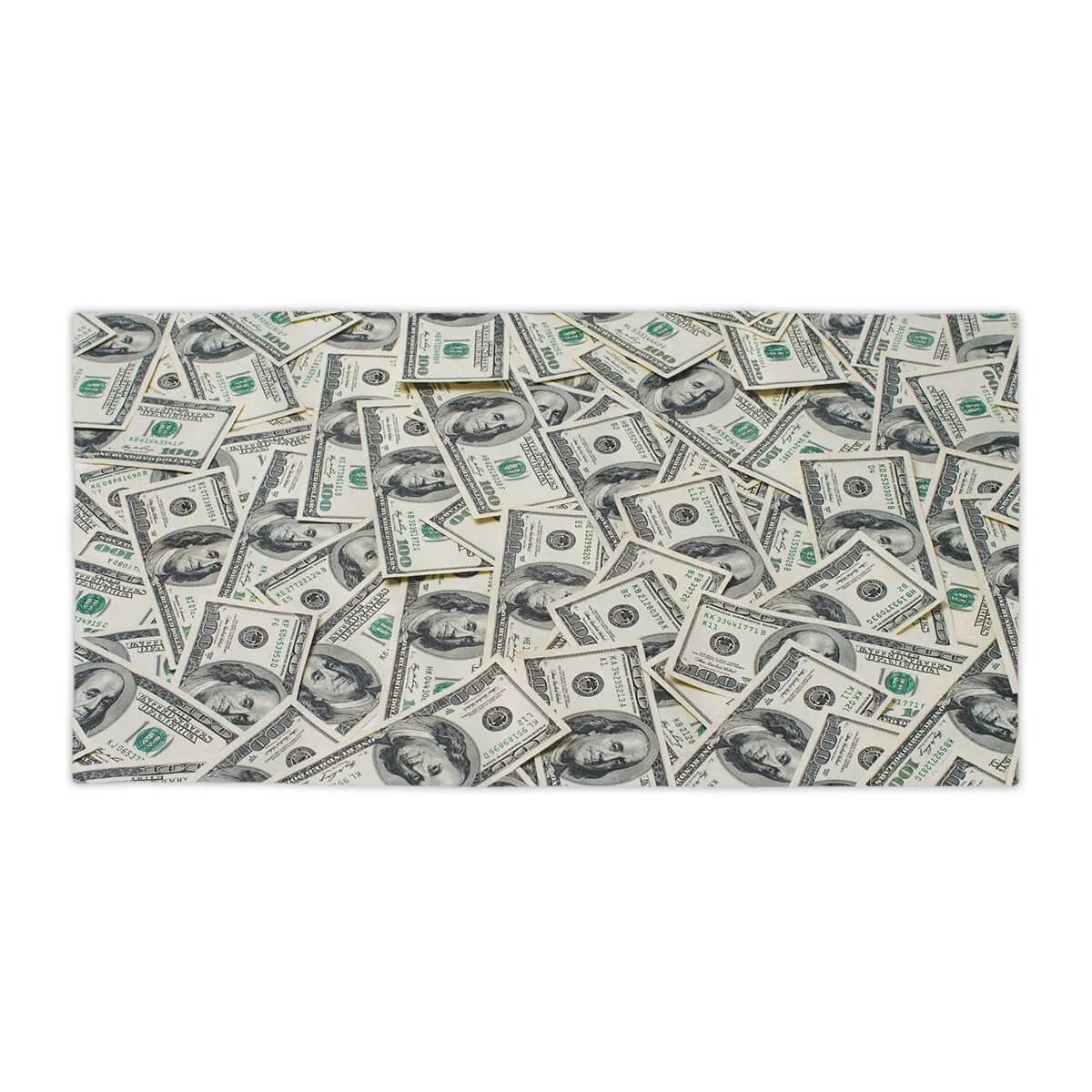 Cash Money Art Dollar Millionaire Beach Towel