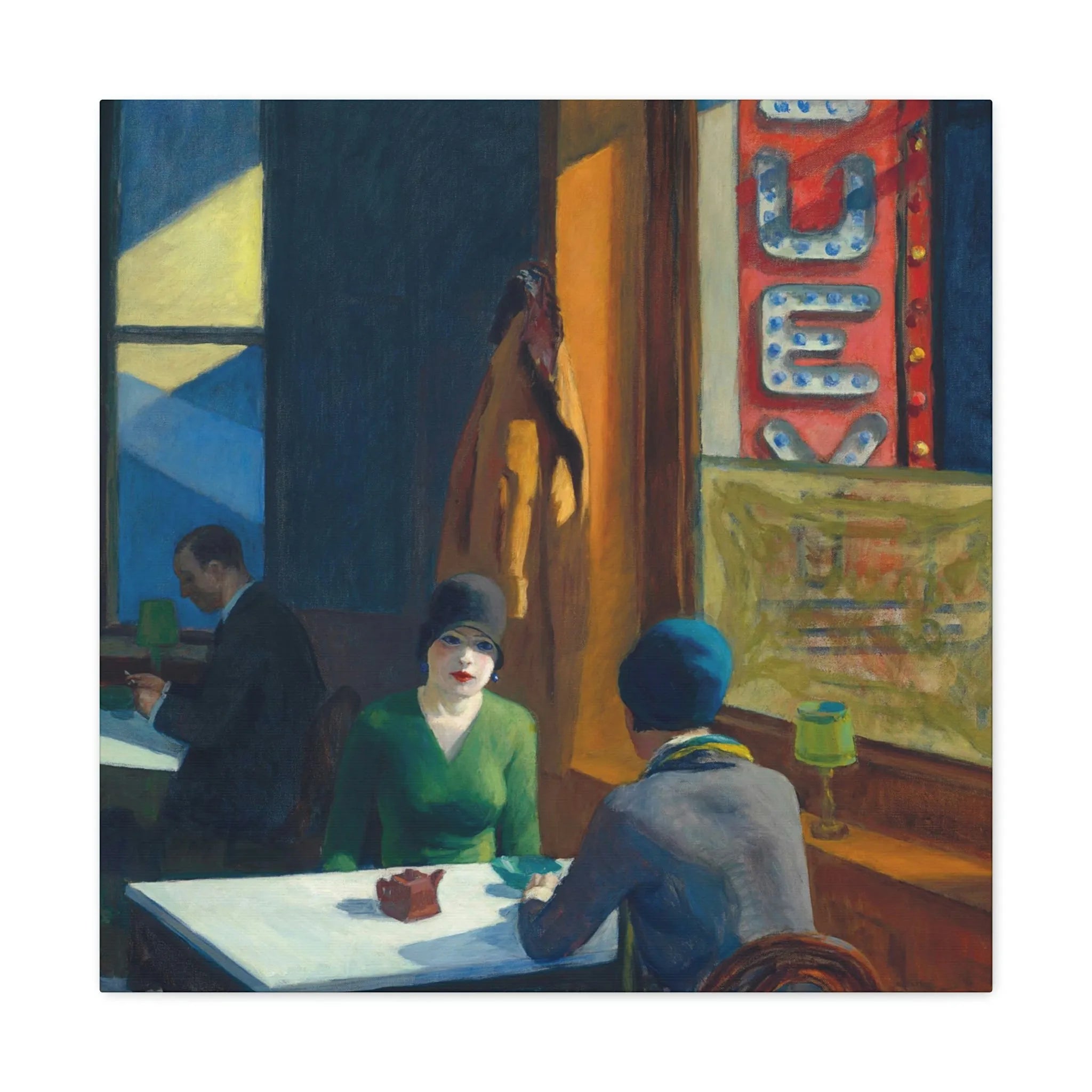 Chop Suey by Edward Hopper Art Canvas Gallery Wraps