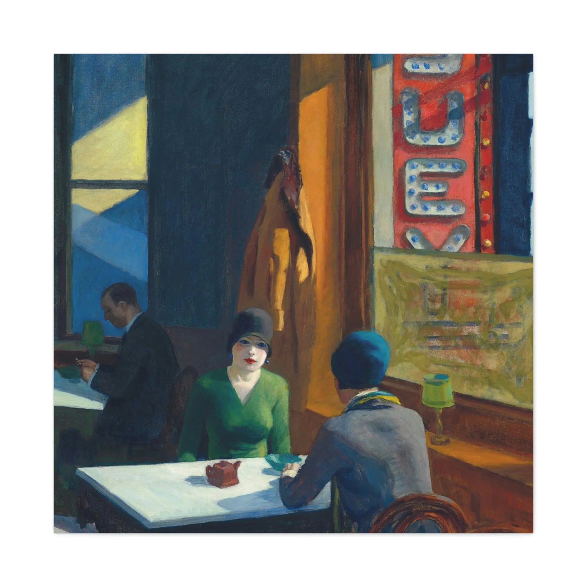 Chop Suey by Edward Hopper Art Canvas Gallery Wraps