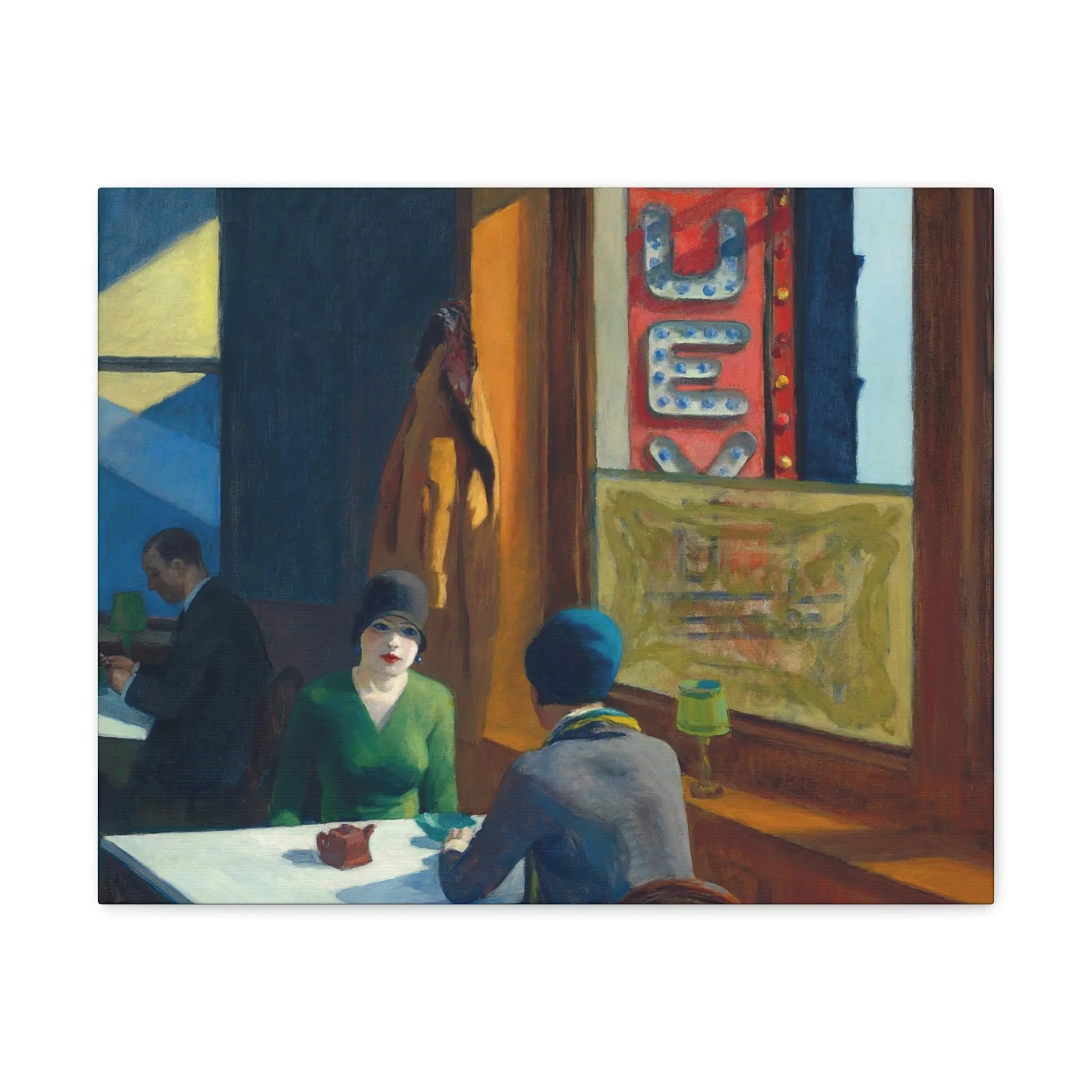 Chop Suey by Edward Hopper Art Canvas Gallery Wraps