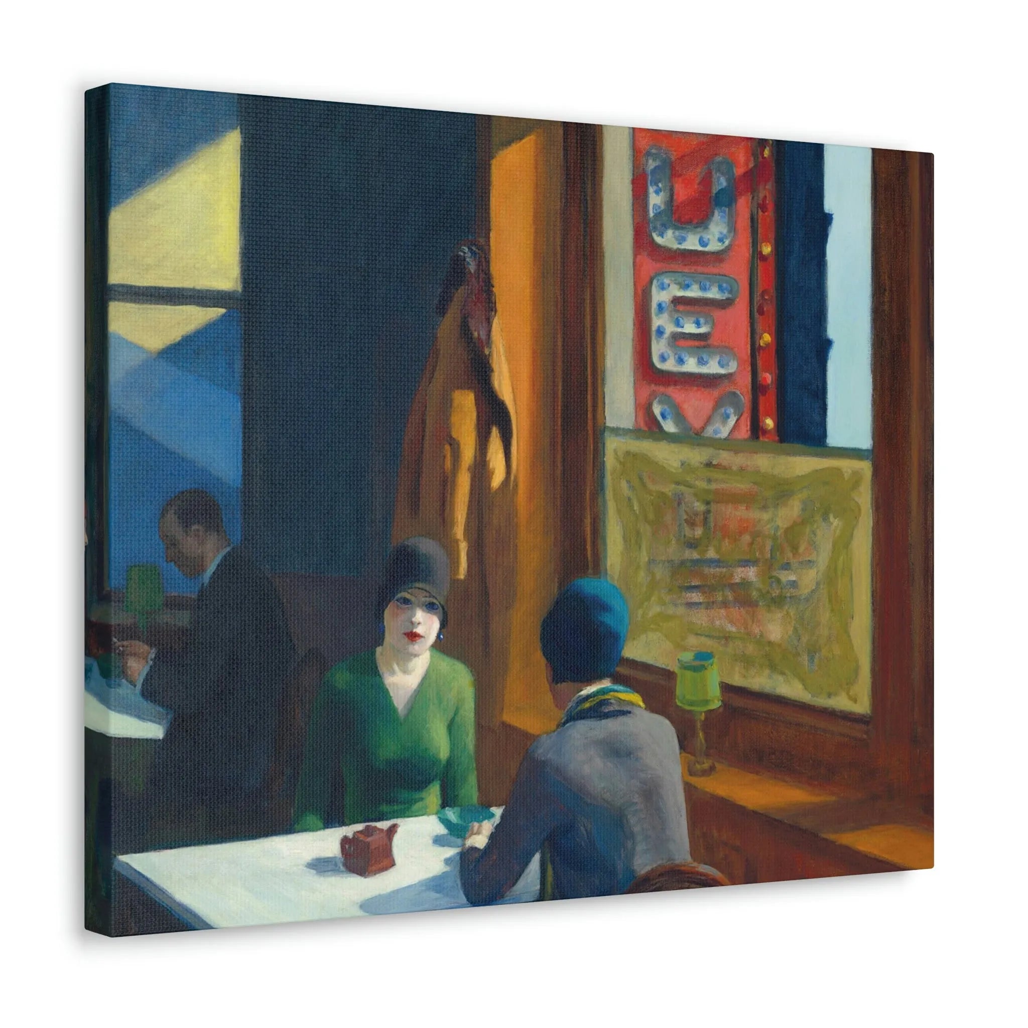 Chop Suey by Edward Hopper Art Canvas Gallery Wraps