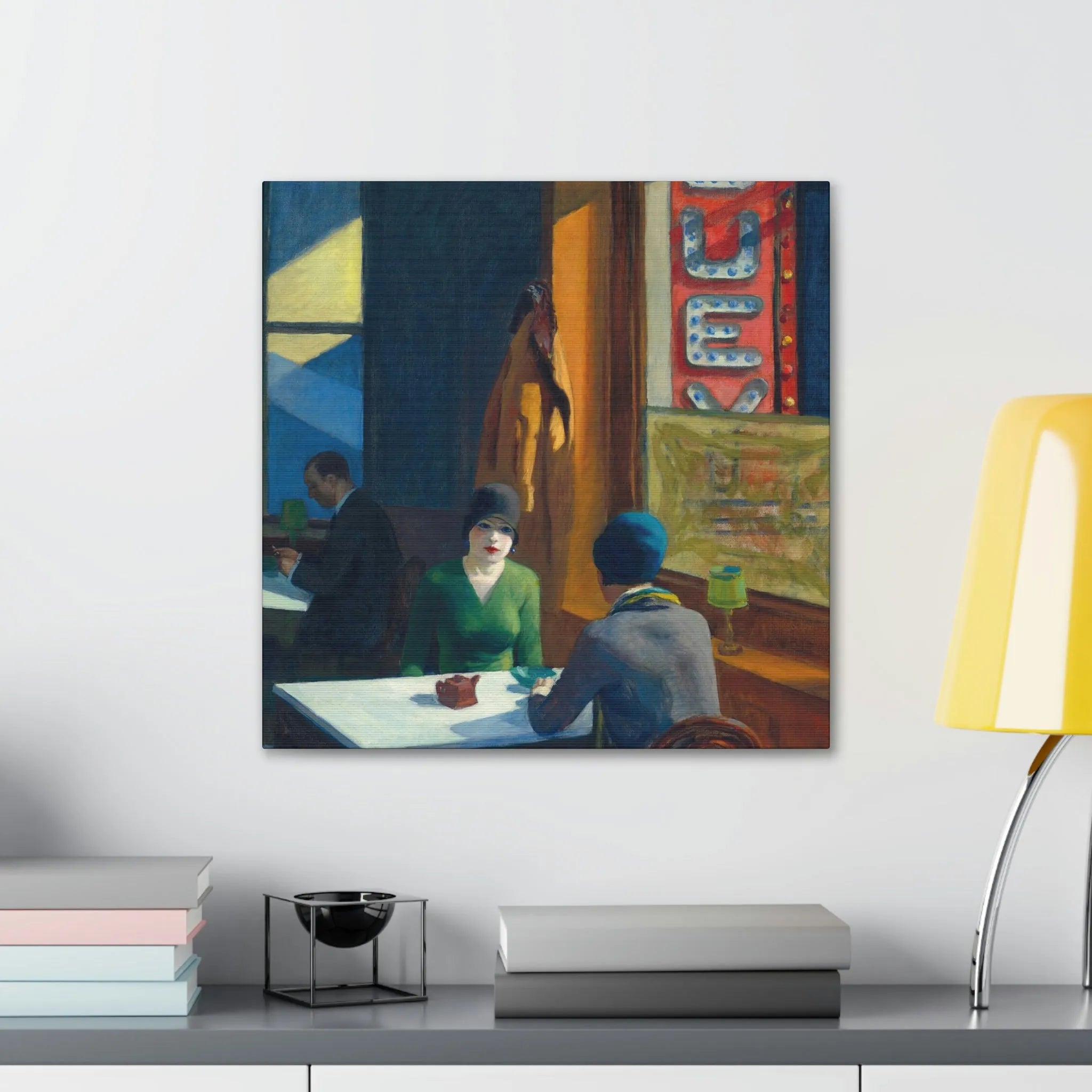 Chop Suey by Edward Hopper Art Canvas Gallery Wraps