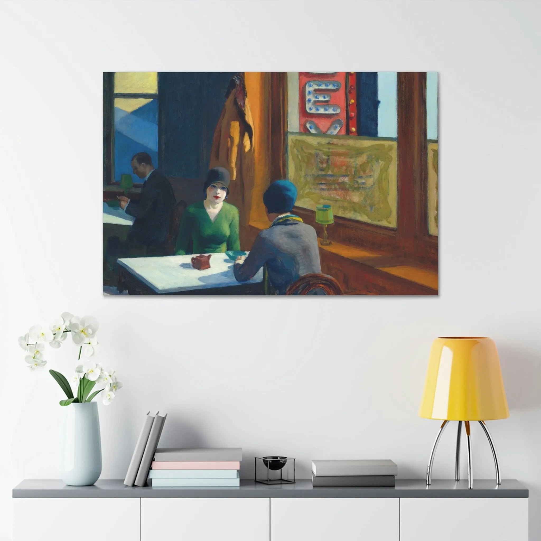 Chop Suey by Edward Hopper Art Canvas Gallery Wraps