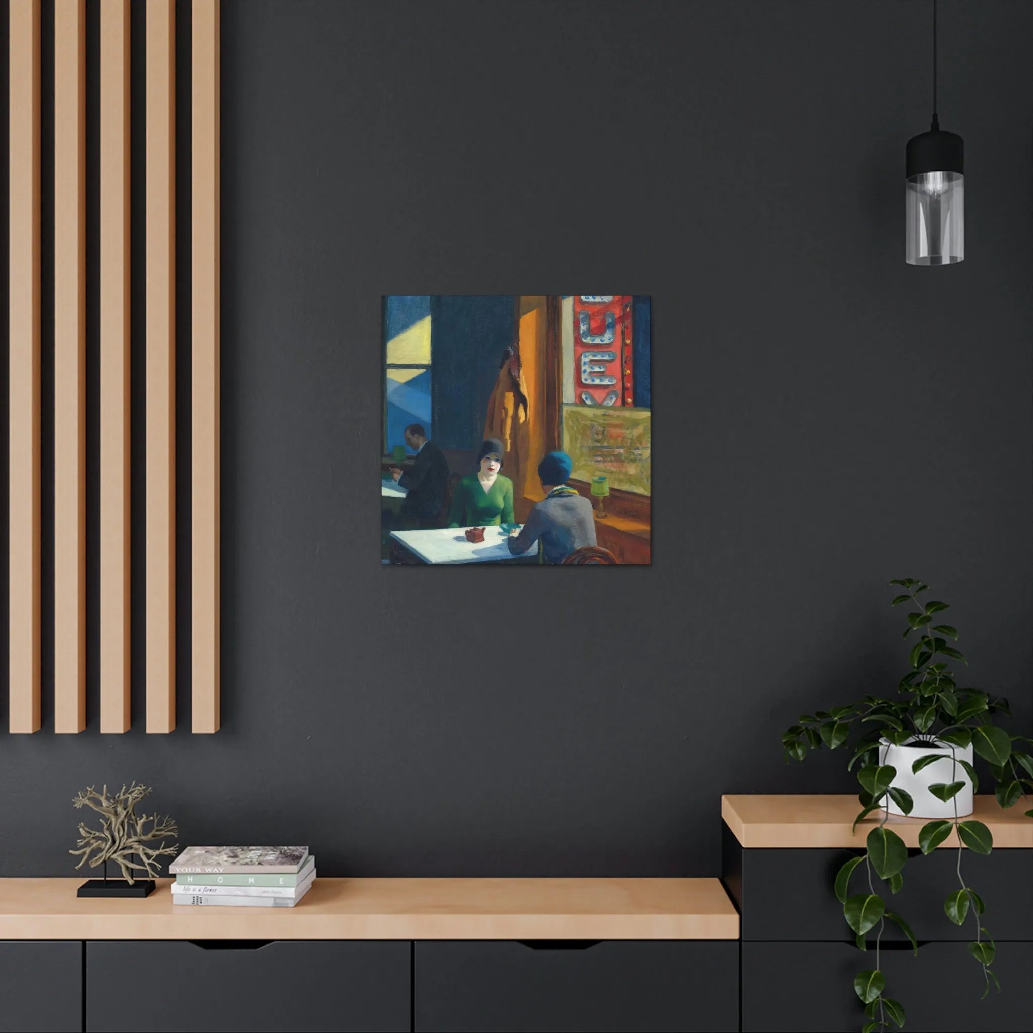 Chop Suey by Edward Hopper Art Canvas Gallery Wraps