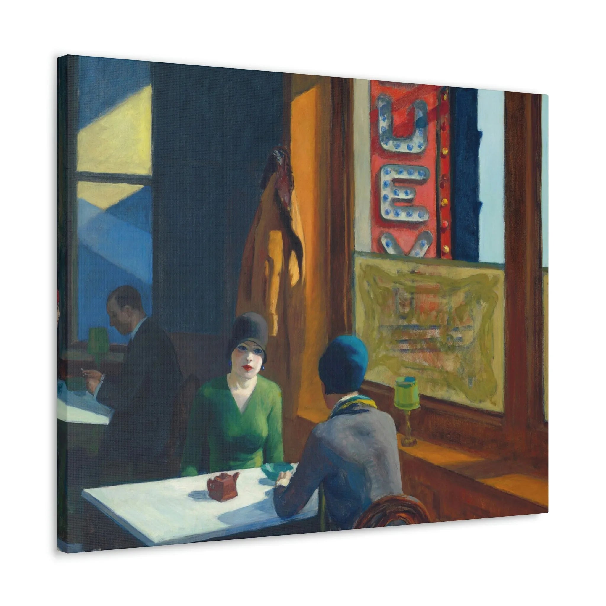 Chop Suey by Edward Hopper Art Canvas Gallery Wraps