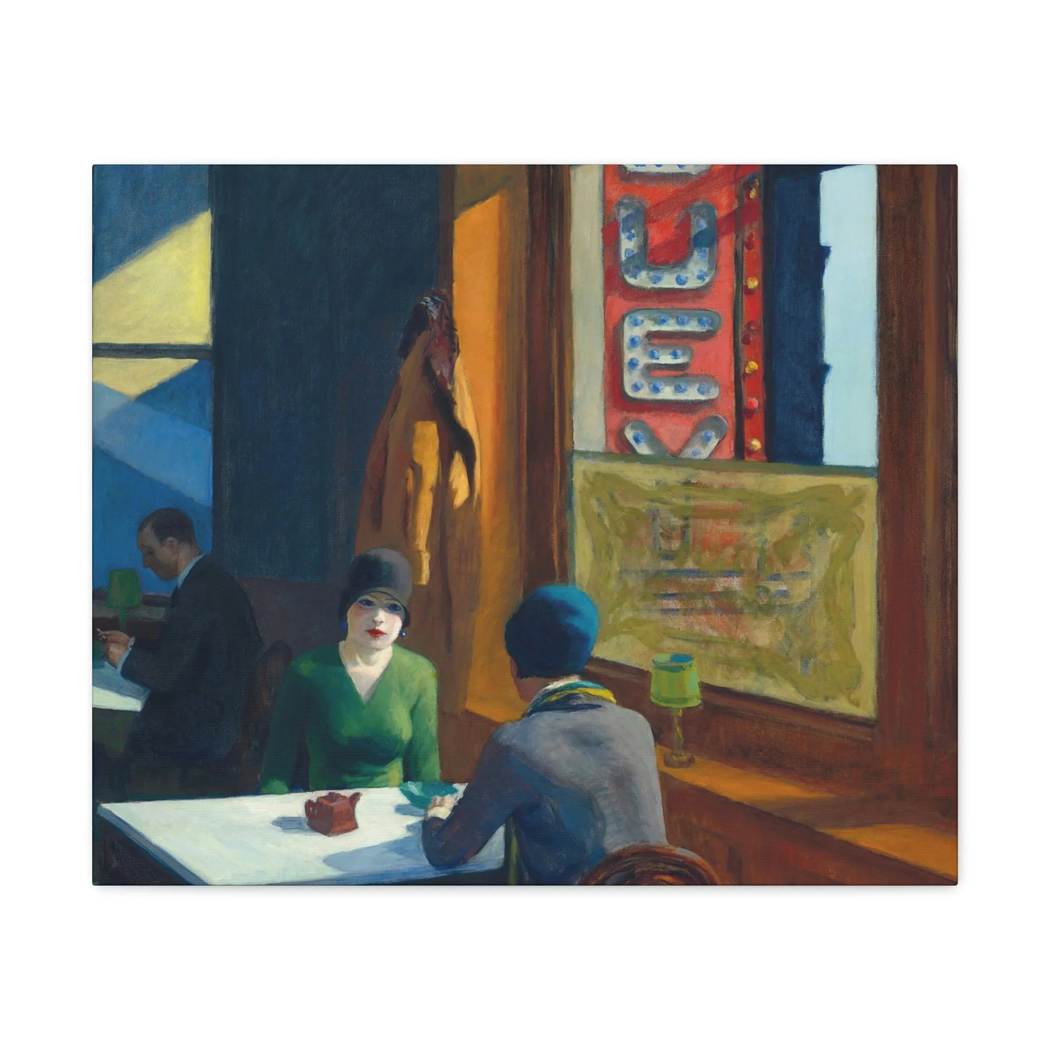 Chop Suey by Edward Hopper Art Canvas Gallery Wraps