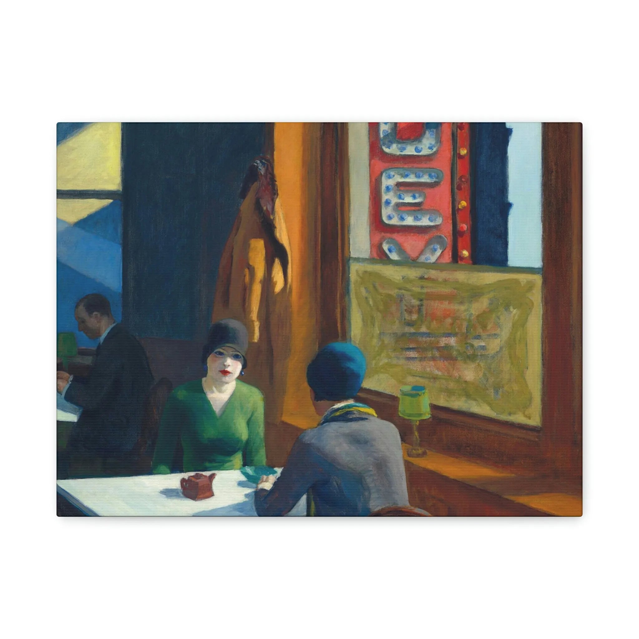 Chop Suey by Edward Hopper Art Canvas Gallery Wraps