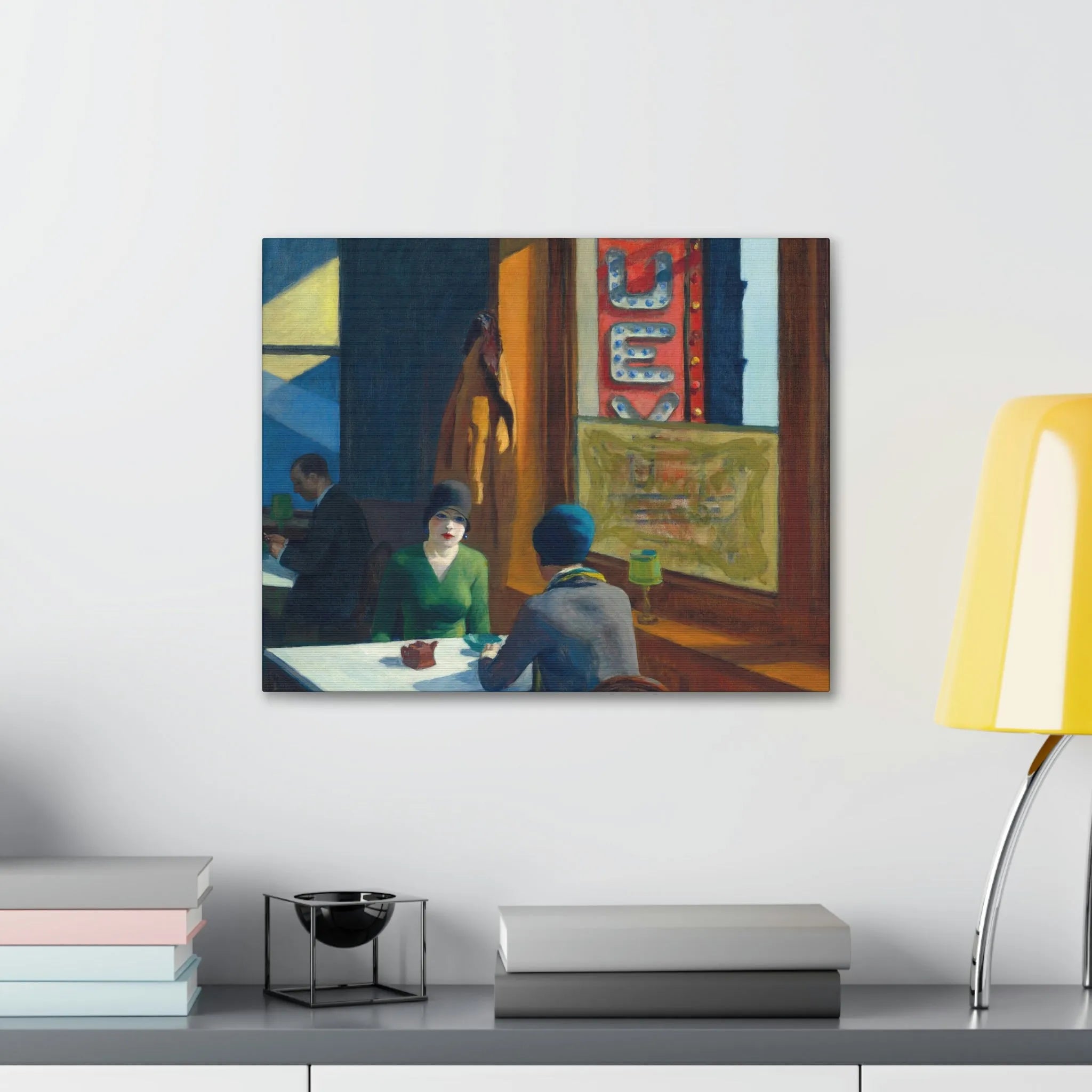 Chop Suey by Edward Hopper Art Canvas Gallery Wraps