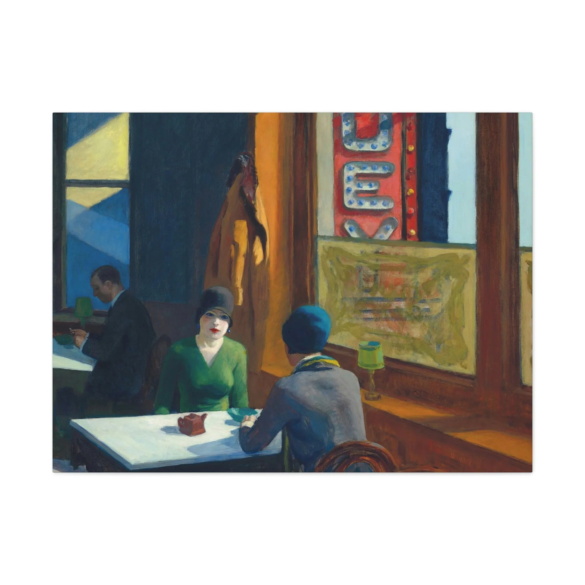 Chop Suey by Edward Hopper Art Canvas Gallery Wraps