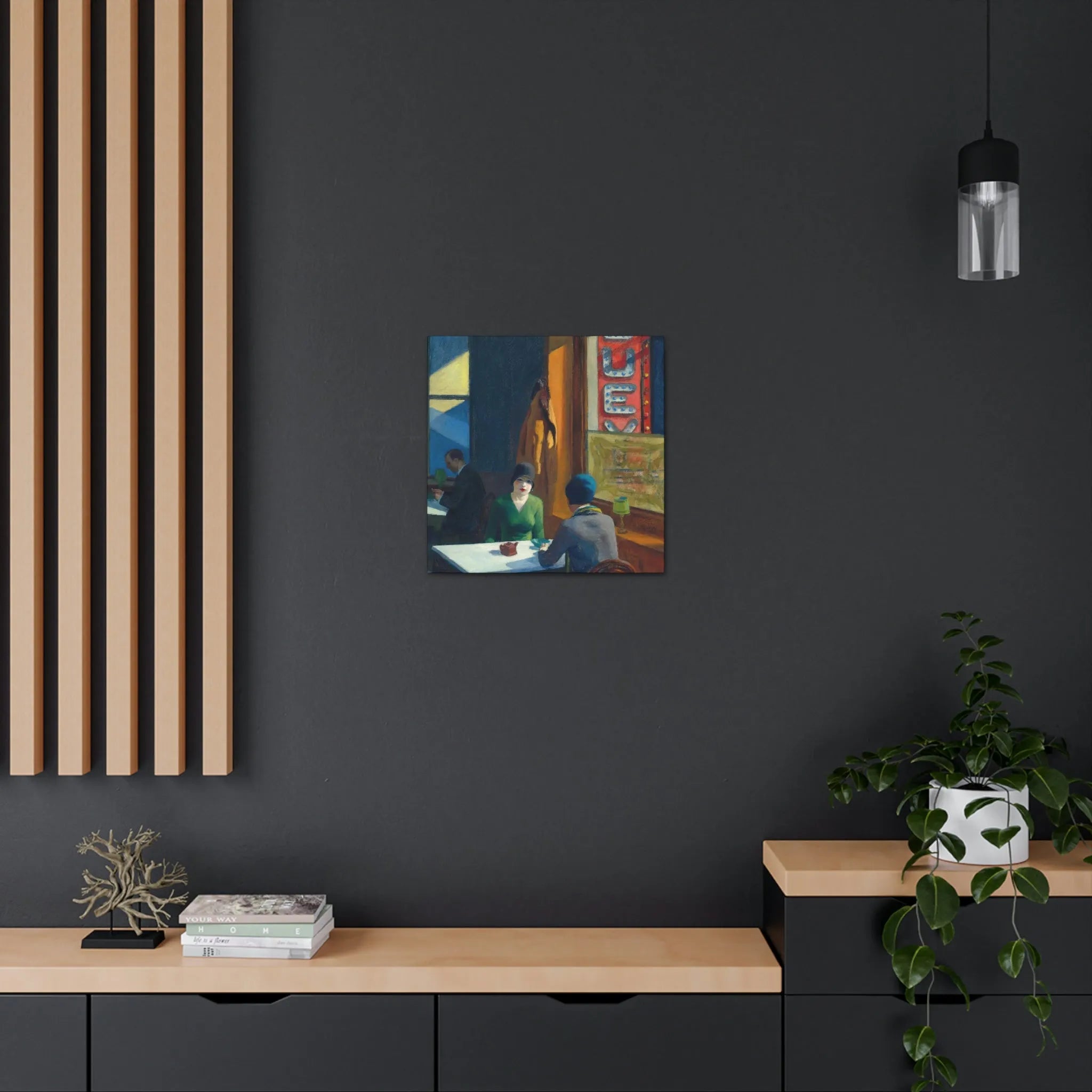 Chop Suey by Edward Hopper Art Canvas Gallery Wraps
