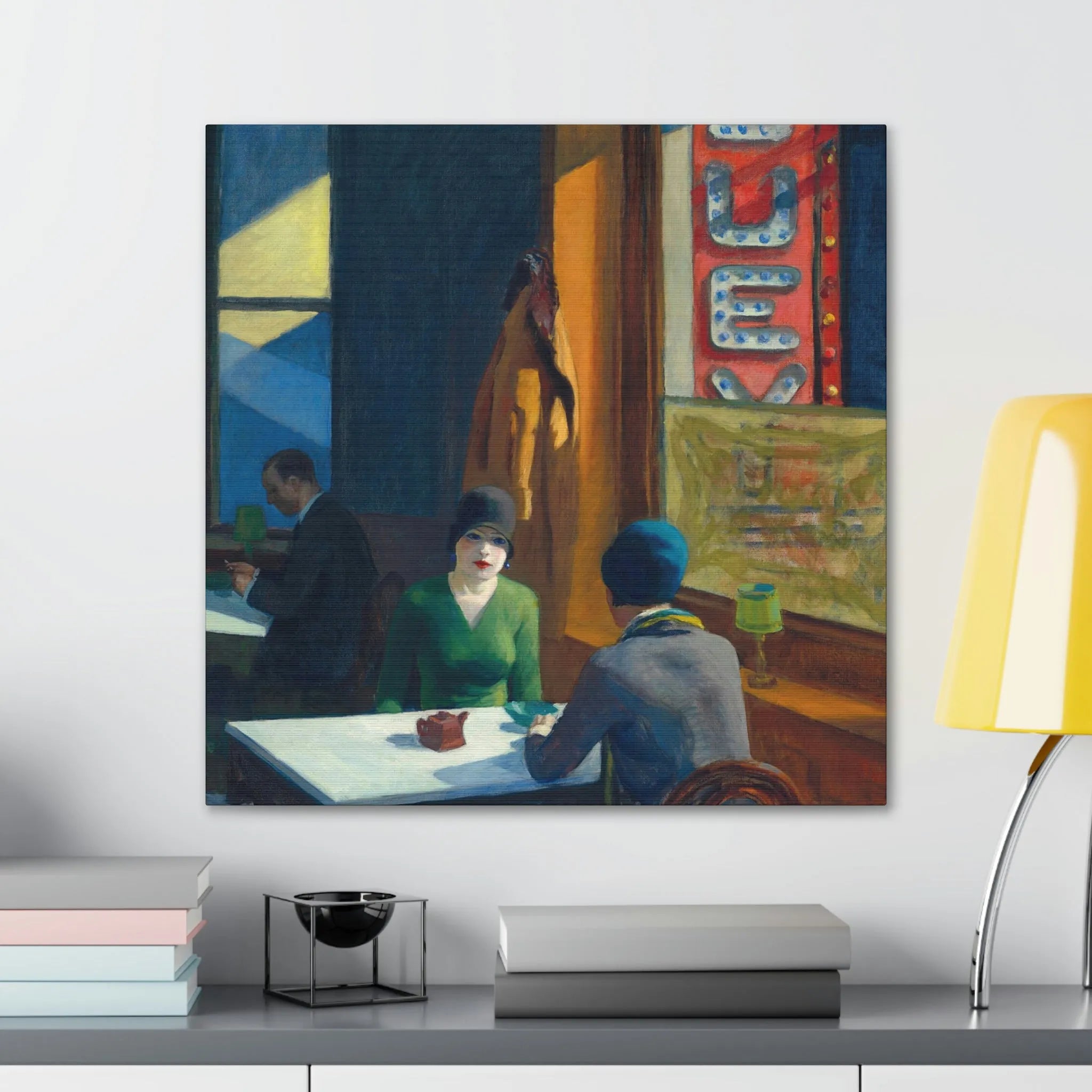 Chop Suey by Edward Hopper Art Canvas Gallery Wraps
