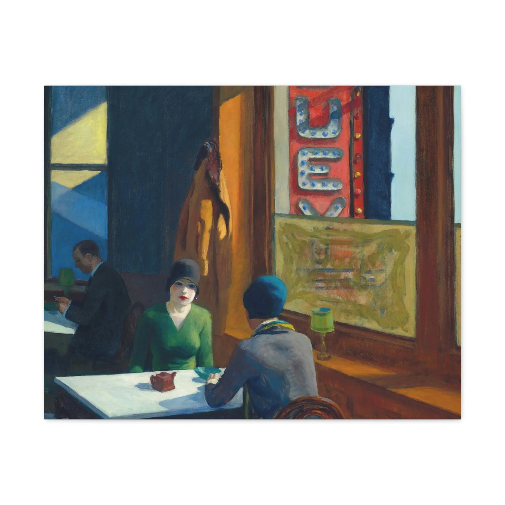Chop Suey by Edward Hopper Art Canvas Gallery Wraps