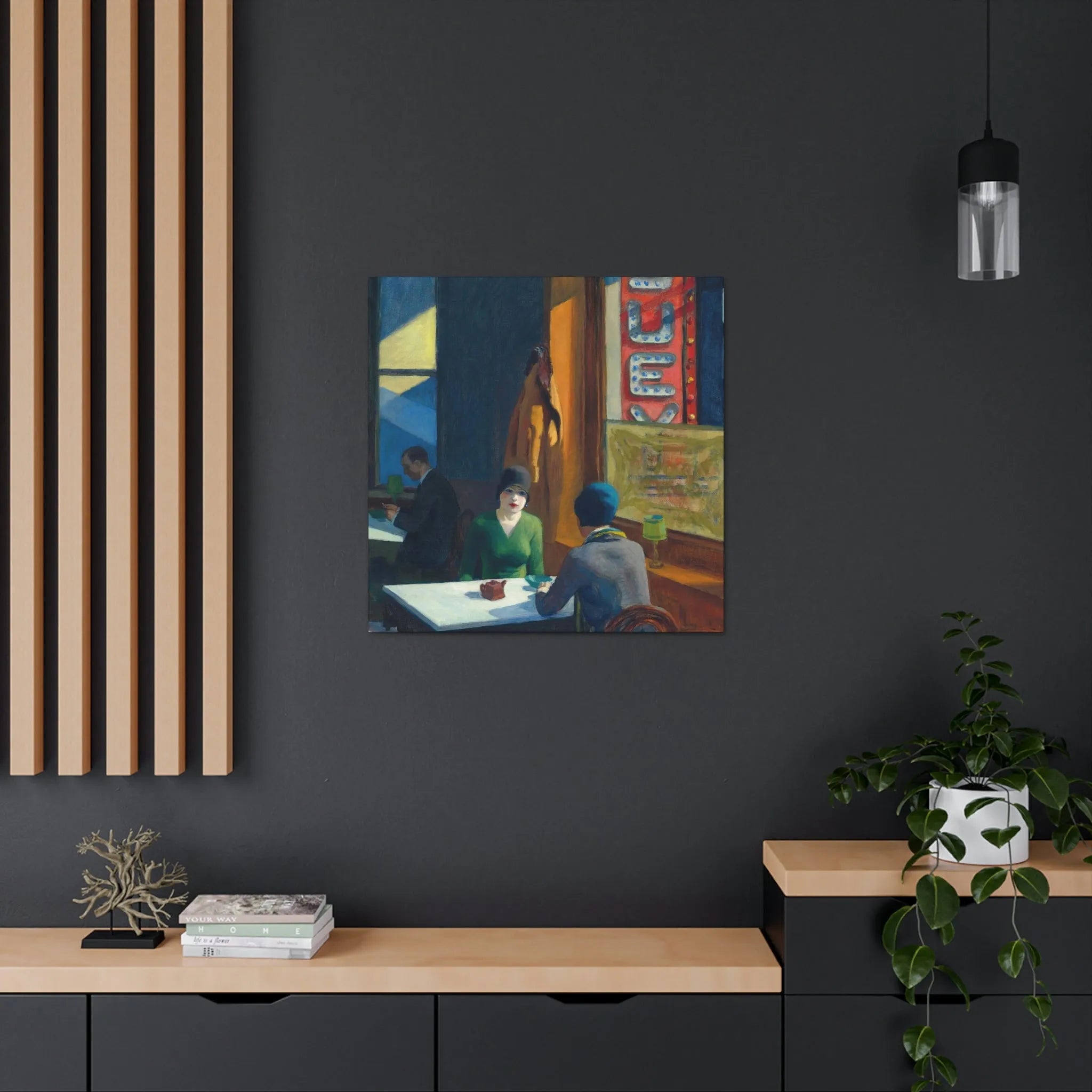 Chop Suey by Edward Hopper Art Canvas Gallery Wraps