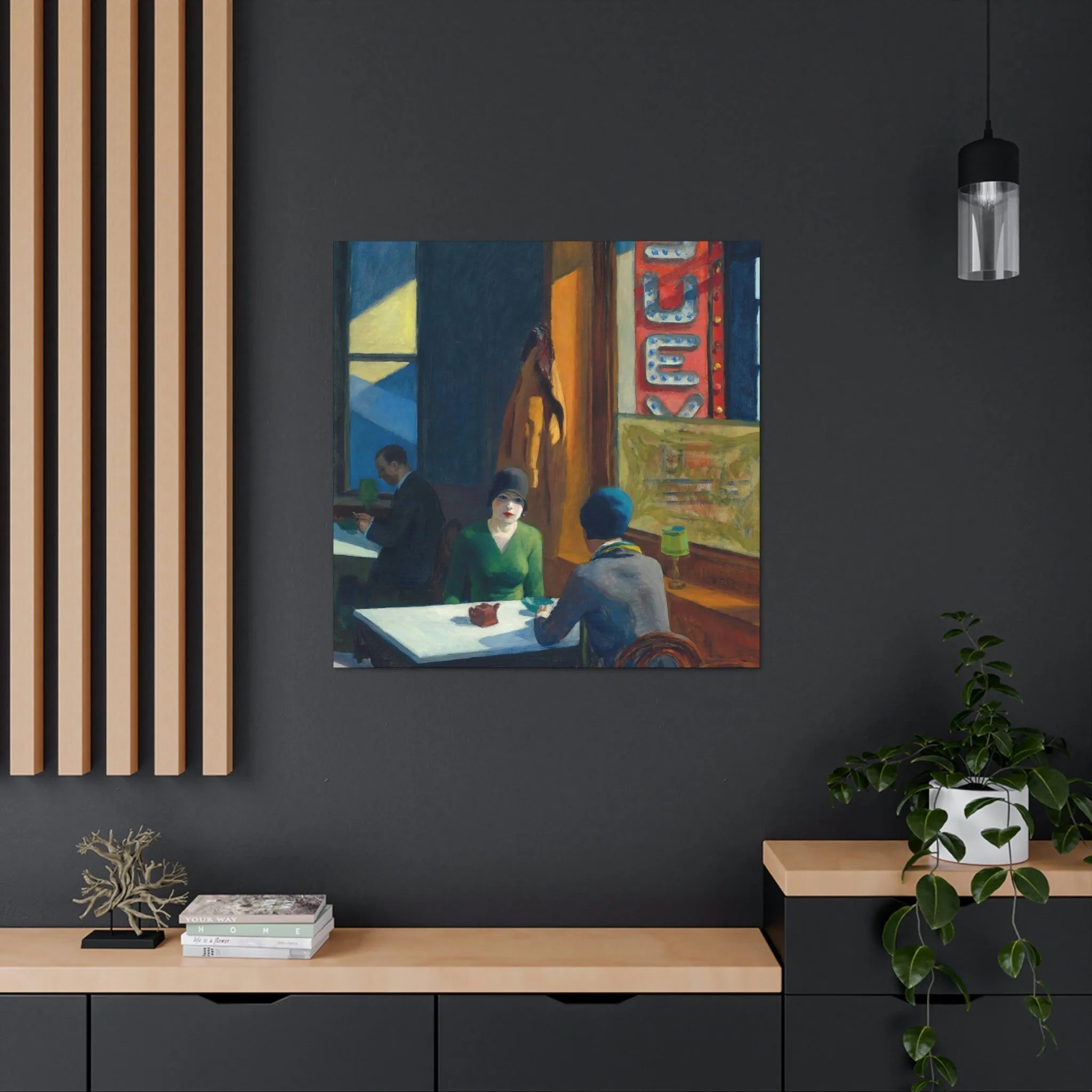Chop Suey by Edward Hopper Art Canvas Gallery Wraps