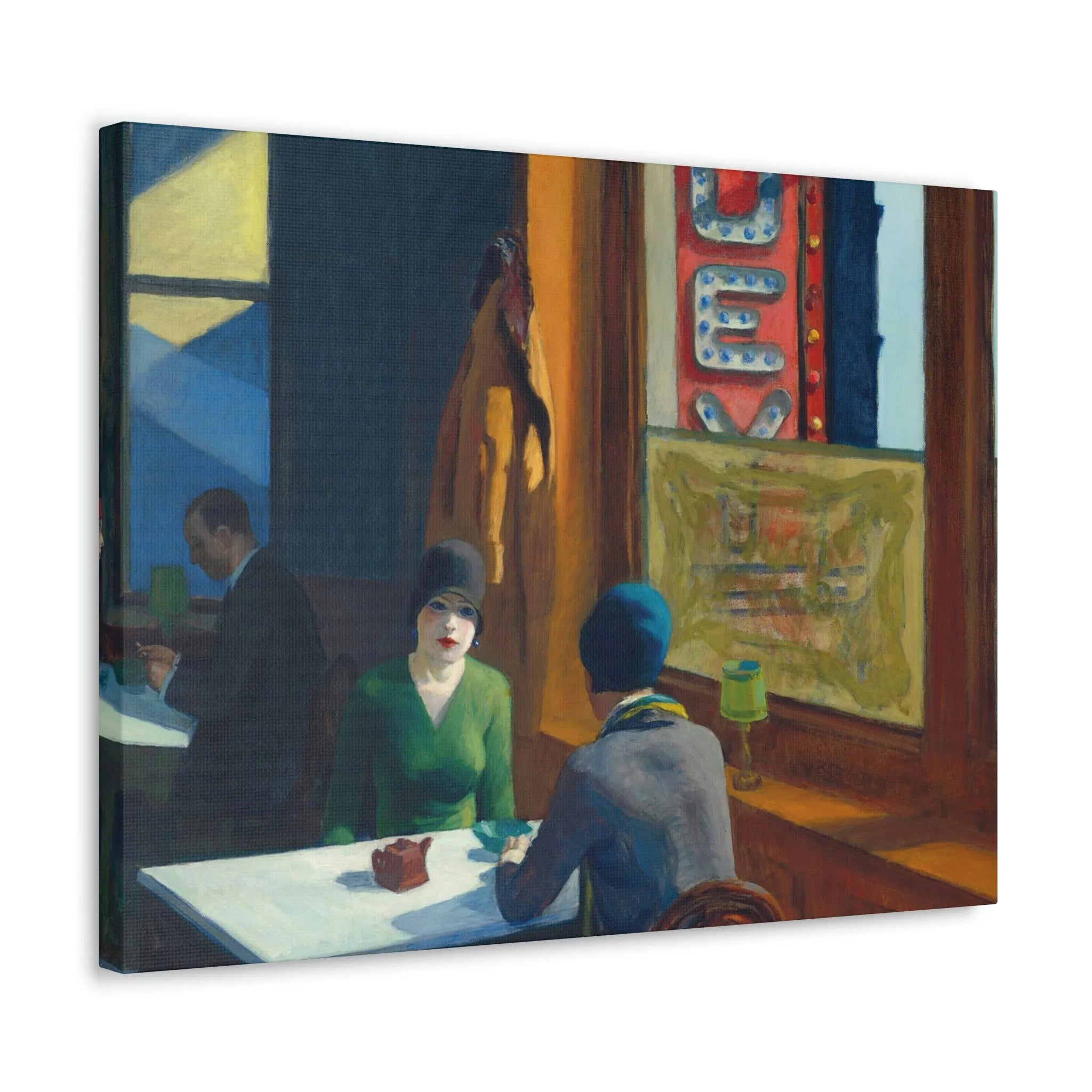 Chop Suey by Edward Hopper Art Canvas Gallery Wraps