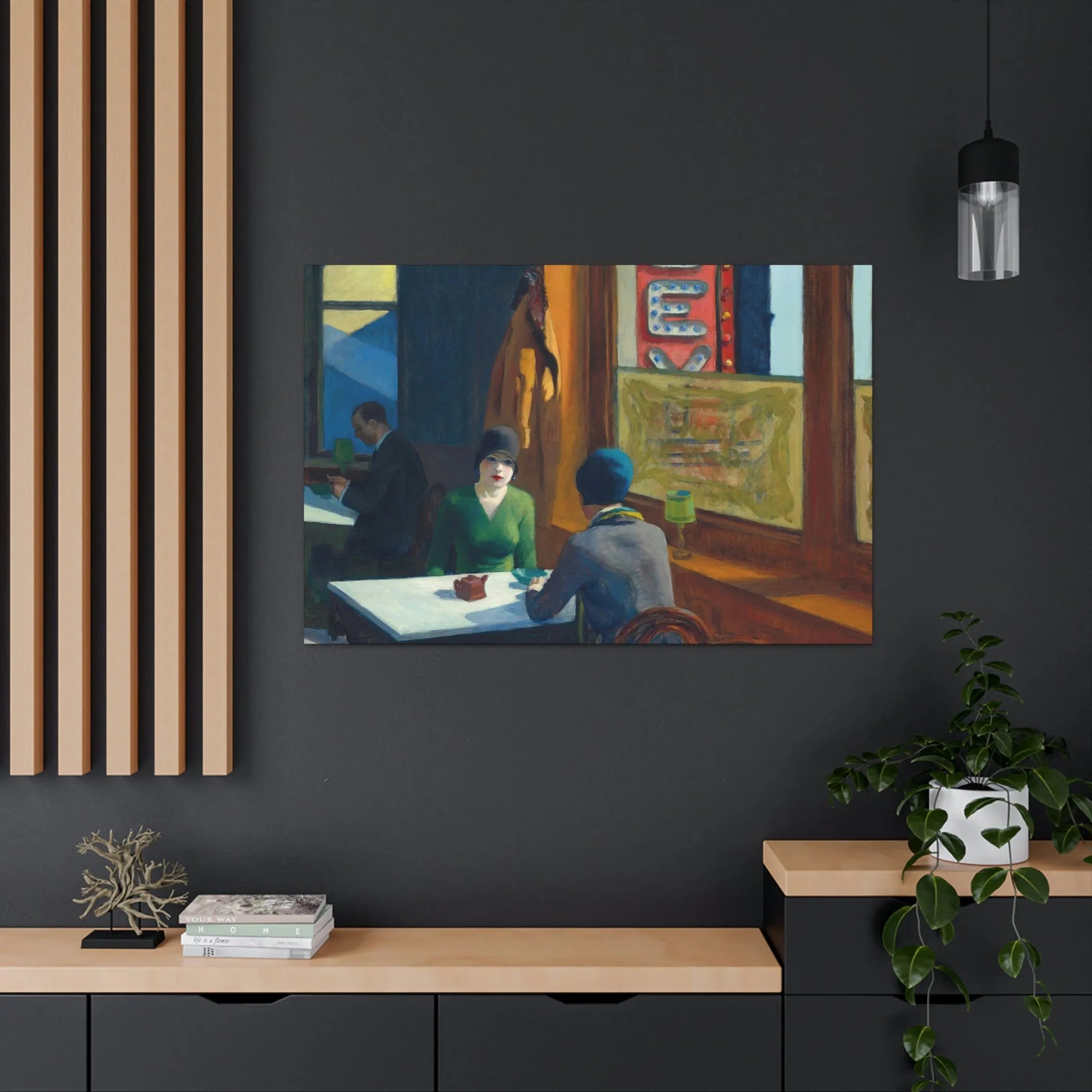 Chop Suey by Edward Hopper Art Canvas Gallery Wraps