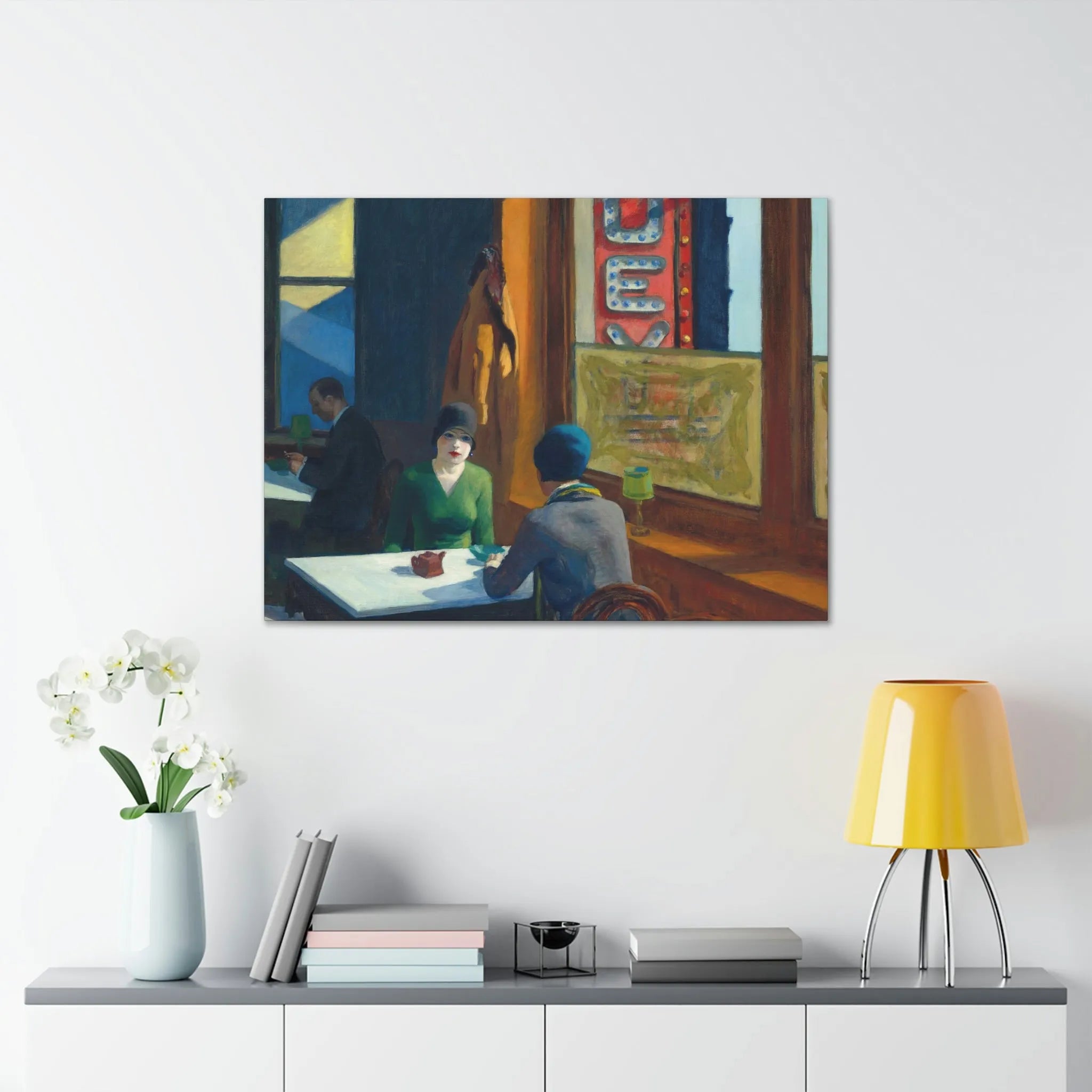 Chop Suey by Edward Hopper Art Canvas Gallery Wraps
