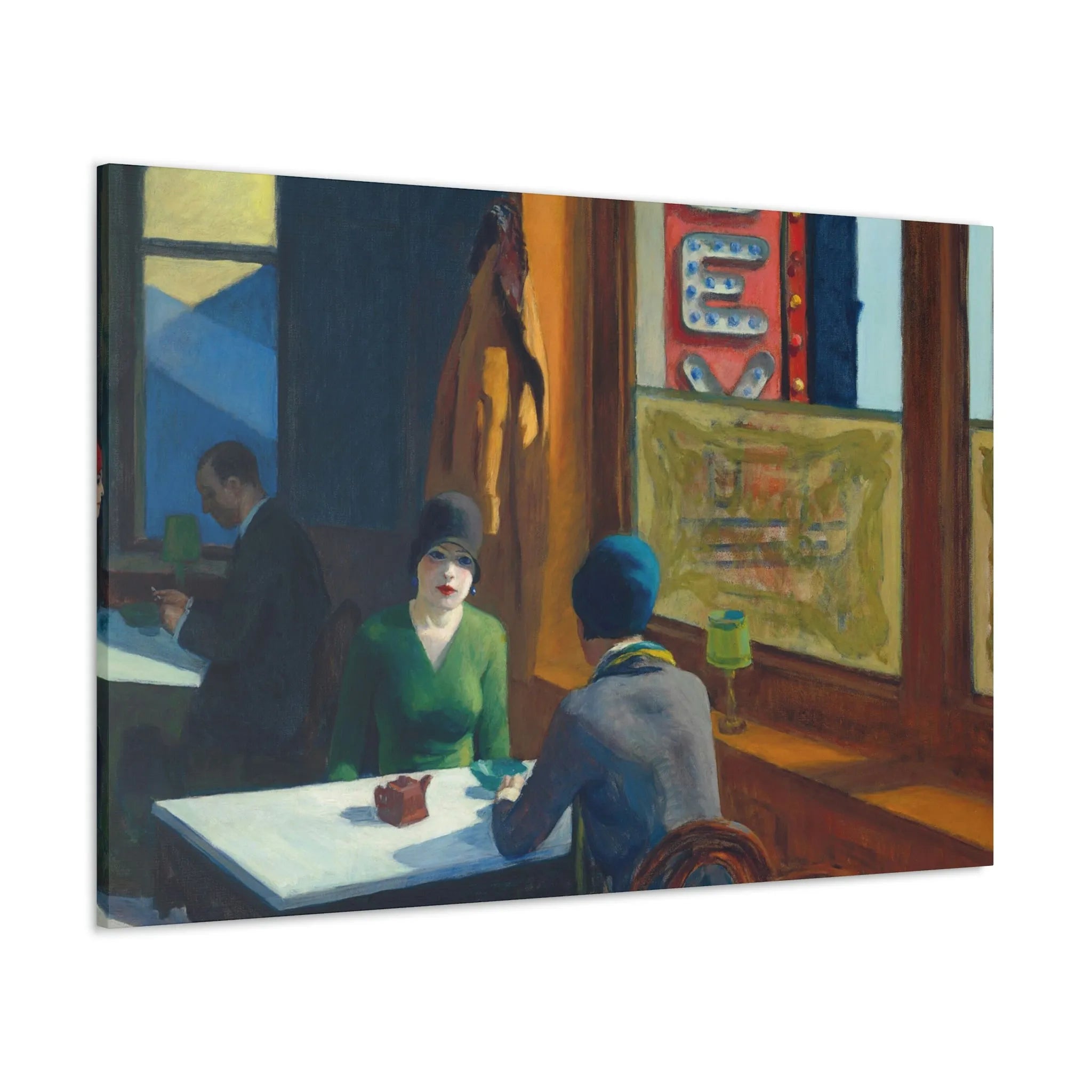 Chop Suey by Edward Hopper Art Canvas Gallery Wraps