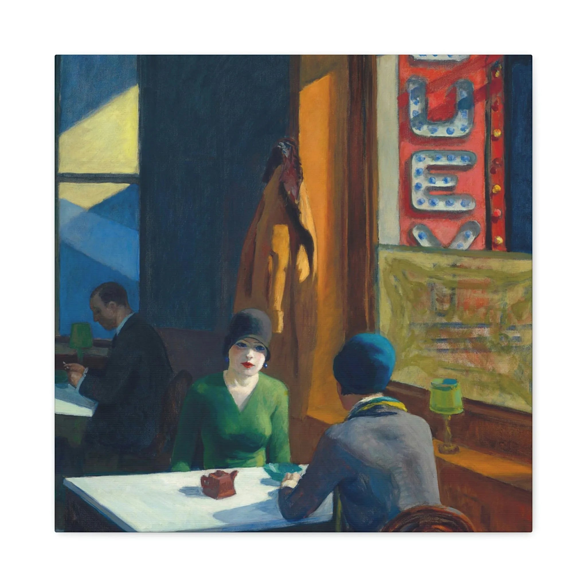 Chop Suey by Edward Hopper Art Canvas Gallery Wraps