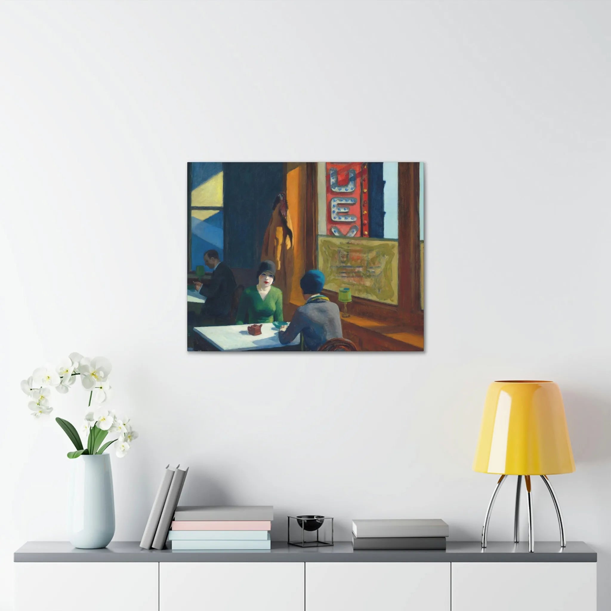 Chop Suey by Edward Hopper Art Canvas Gallery Wraps