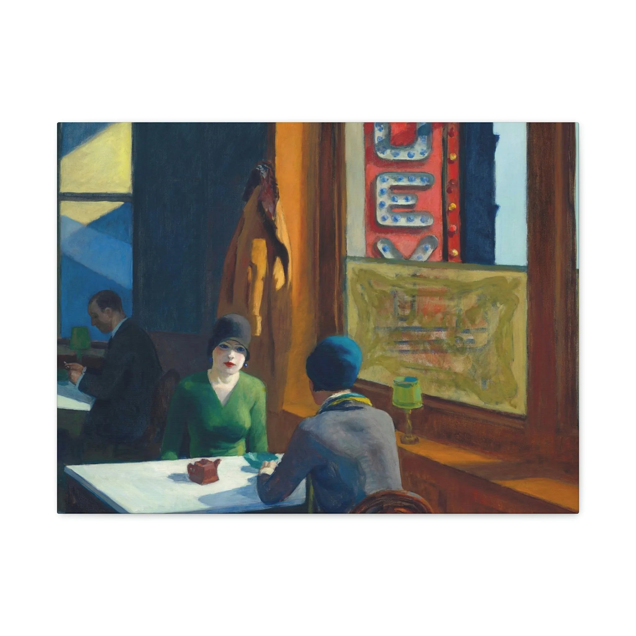 Chop Suey by Edward Hopper Art Canvas Gallery Wraps