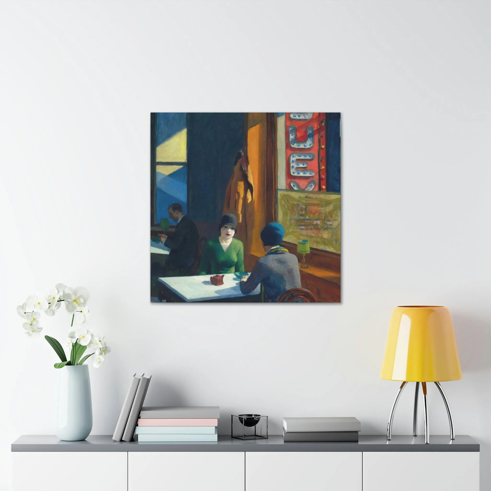 Chop Suey by Edward Hopper Art Canvas Gallery Wraps
