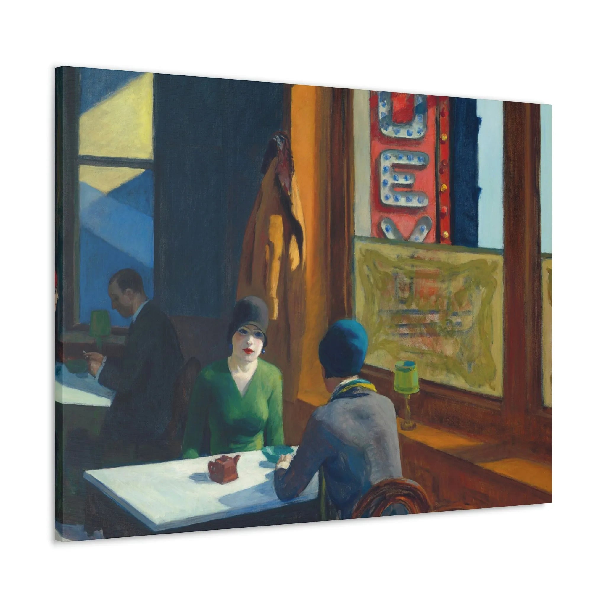 Chop Suey by Edward Hopper Art Canvas Gallery Wraps