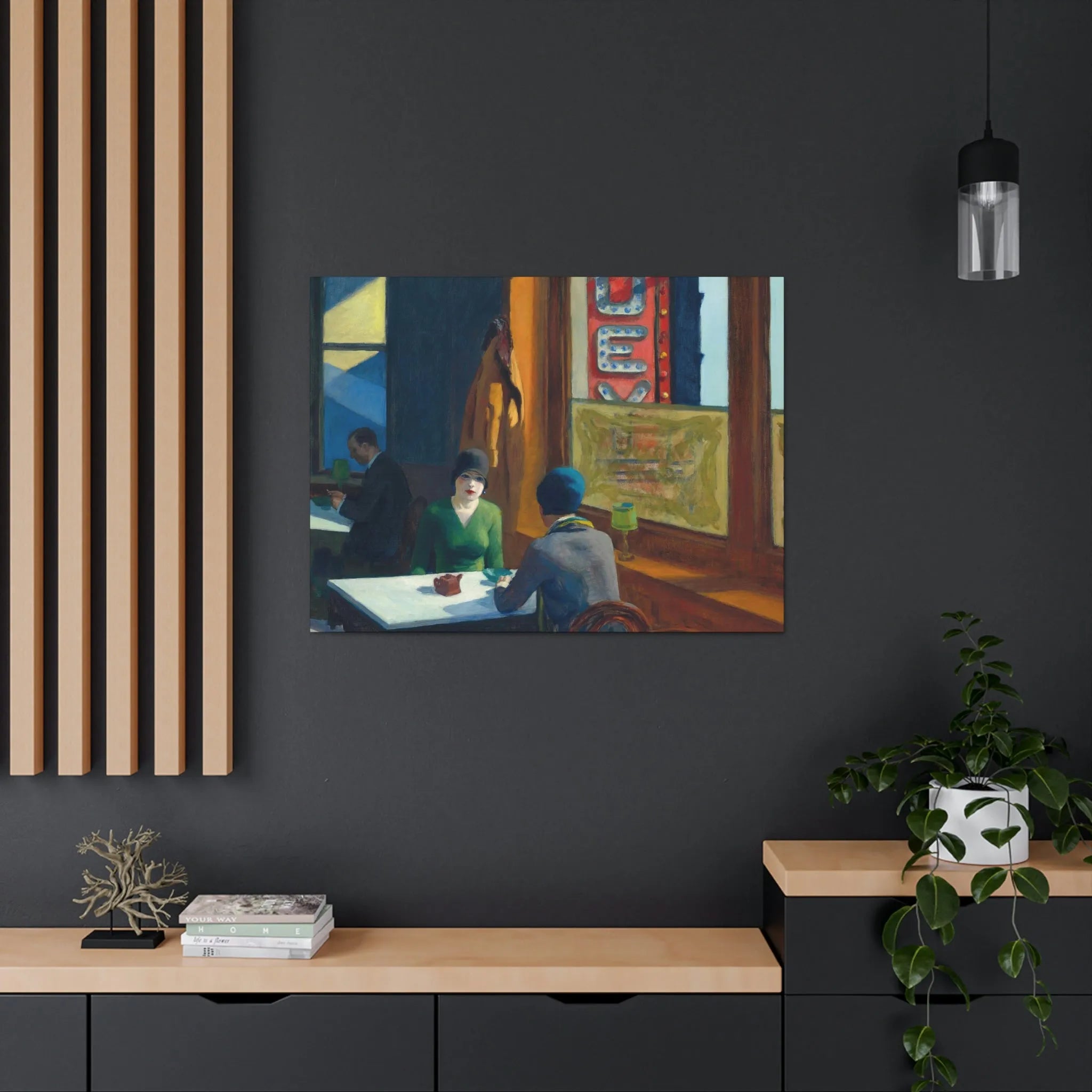 Chop Suey by Edward Hopper Art Canvas Gallery Wraps