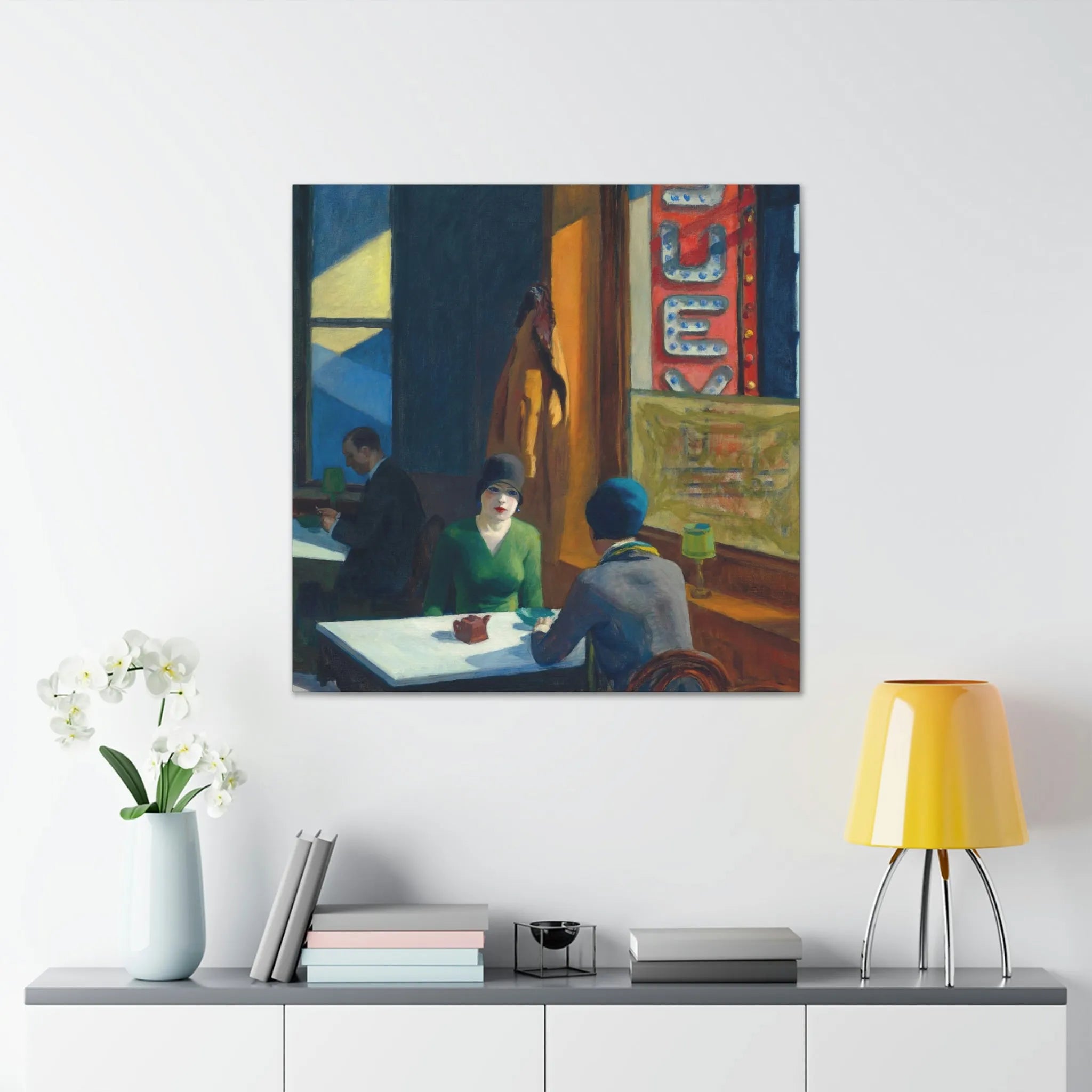 Chop Suey by Edward Hopper Art Canvas Gallery Wraps