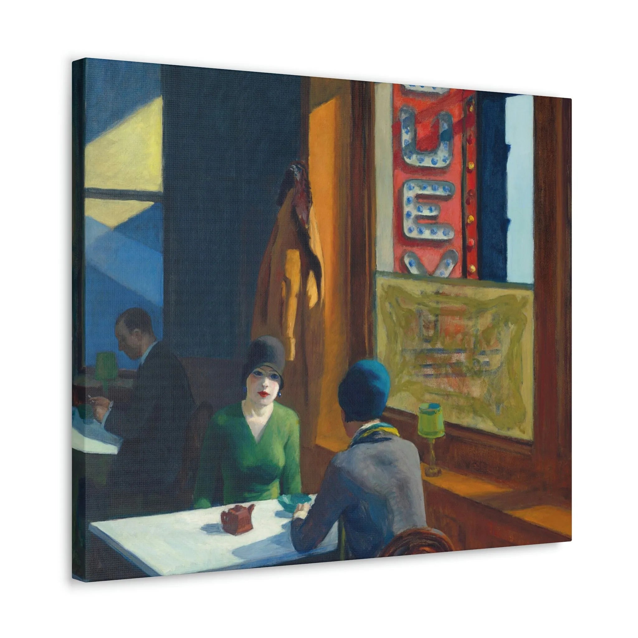 Chop Suey by Edward Hopper Art Canvas Gallery Wraps