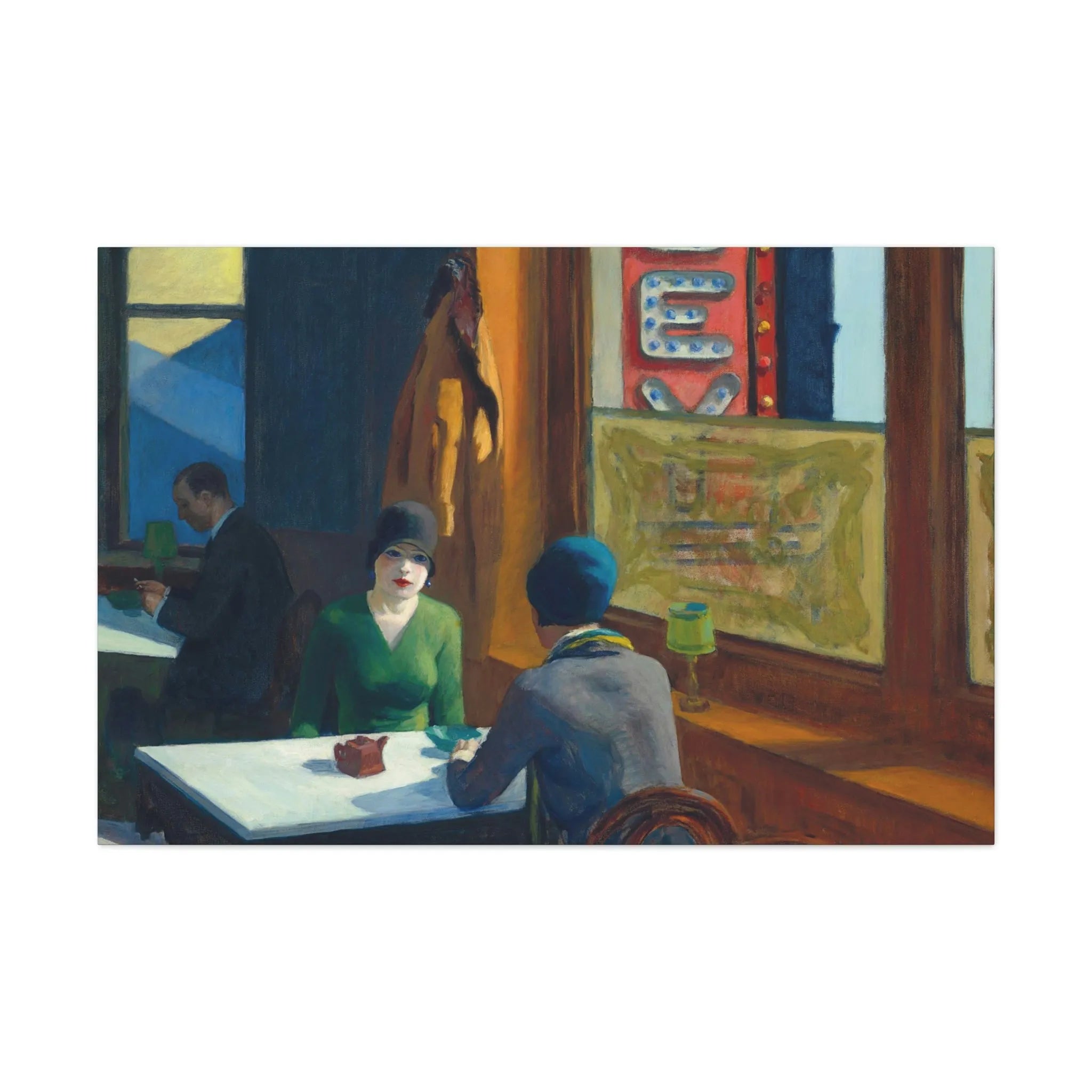 Chop Suey by Edward Hopper Art Canvas Gallery Wraps
