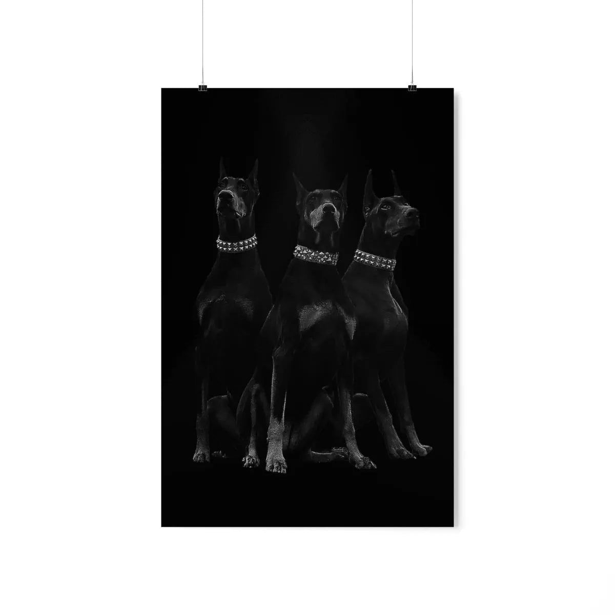 Dobermans Pinscher Gangster Dog Art Premium Posters