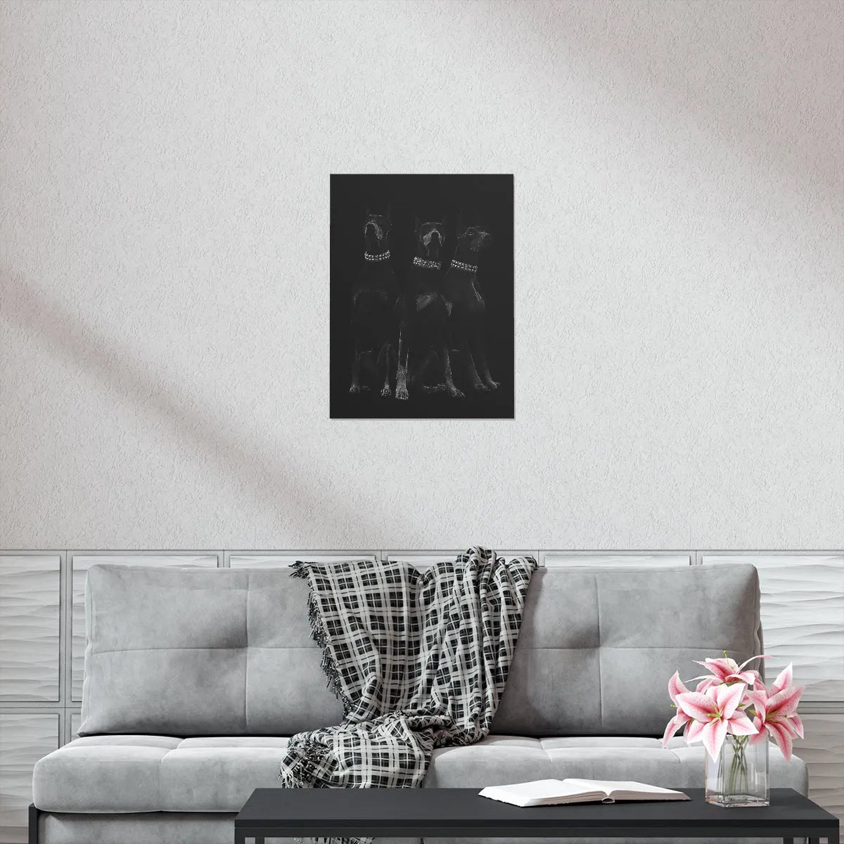 Dobermans Pinscher Gangster Dog Art Premium Posters