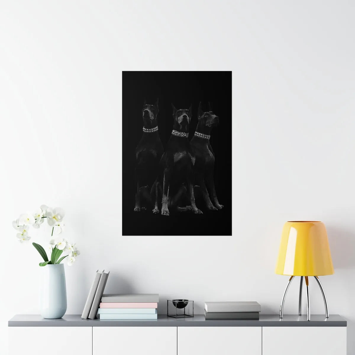 Dobermans Pinscher Gangster Dog Art Premium Posters