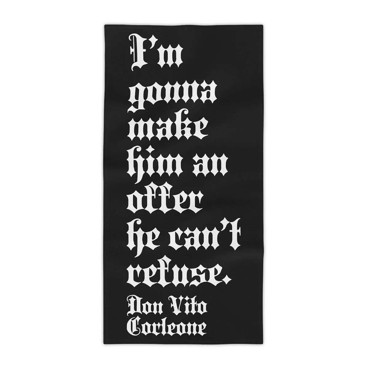Don Vito Italian Mafia Business Quote Mobster Beach Towel