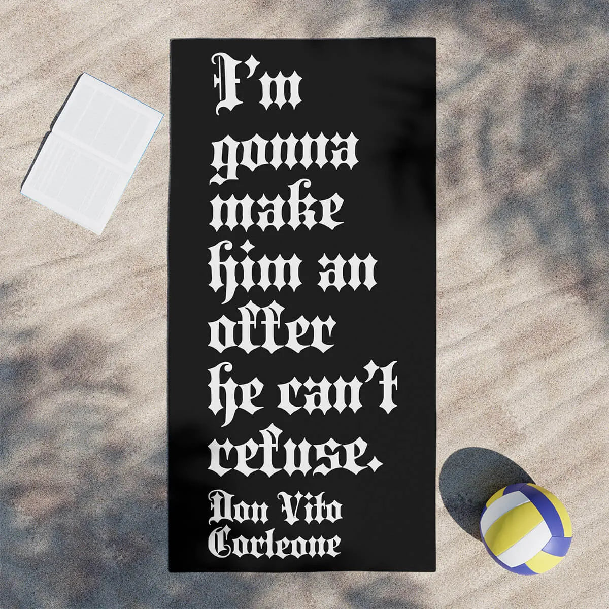 Don Vito Italian Mafia Business Quote Mobster Beach Towel