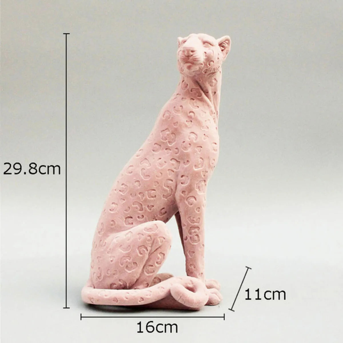 Flocking Leopard Statue Modern Animal Design Sculpture
