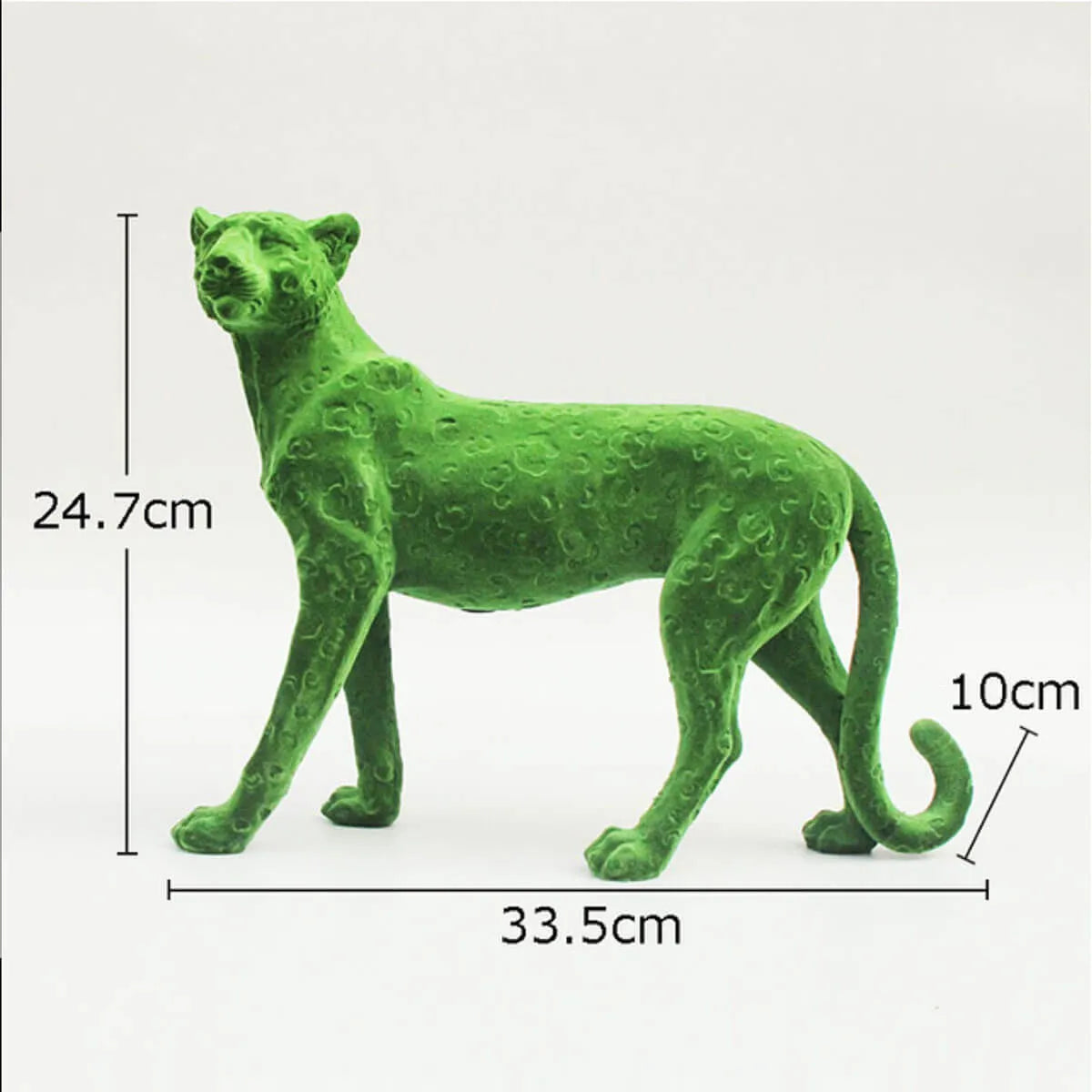 Flocking Leopard Statue Modern Animal Design Sculpture