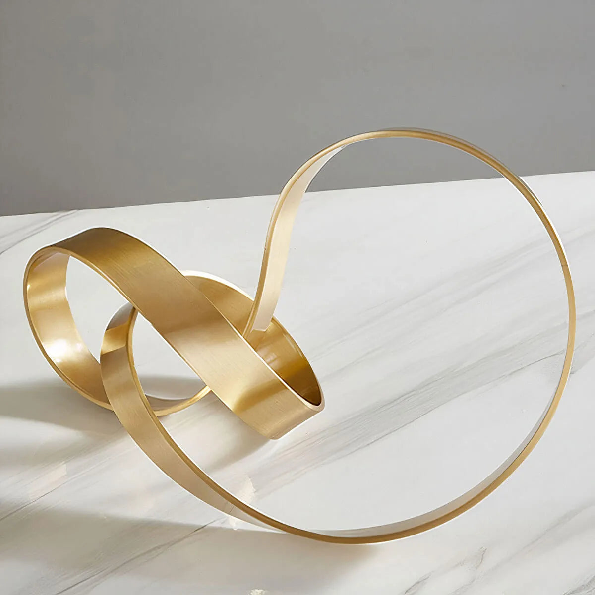 Geometric Ring Ornaments Golden Iron Sculpture