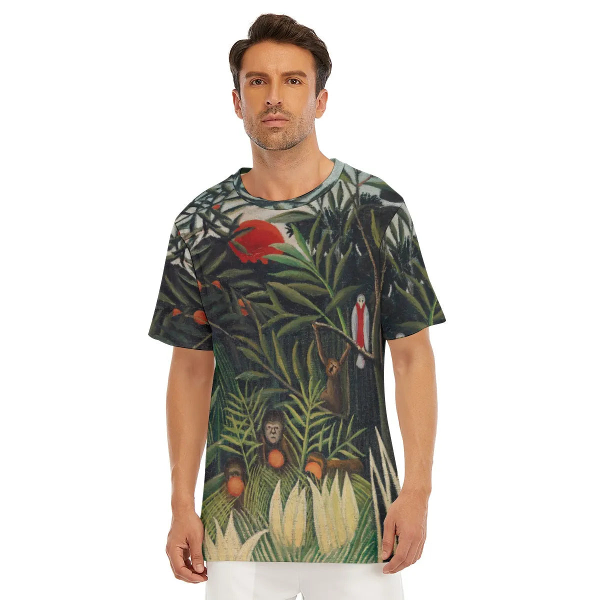 Henri Rousseau’s Monkeys and Parrot T-Shirt - Famous Art Tee