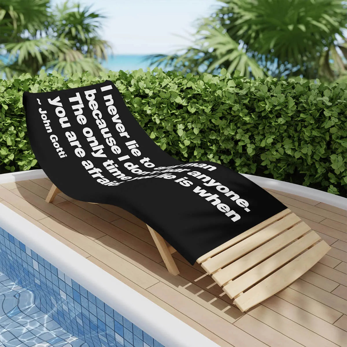 I Never Lie John Gotti The Teflon Don Mobster Beach Towel