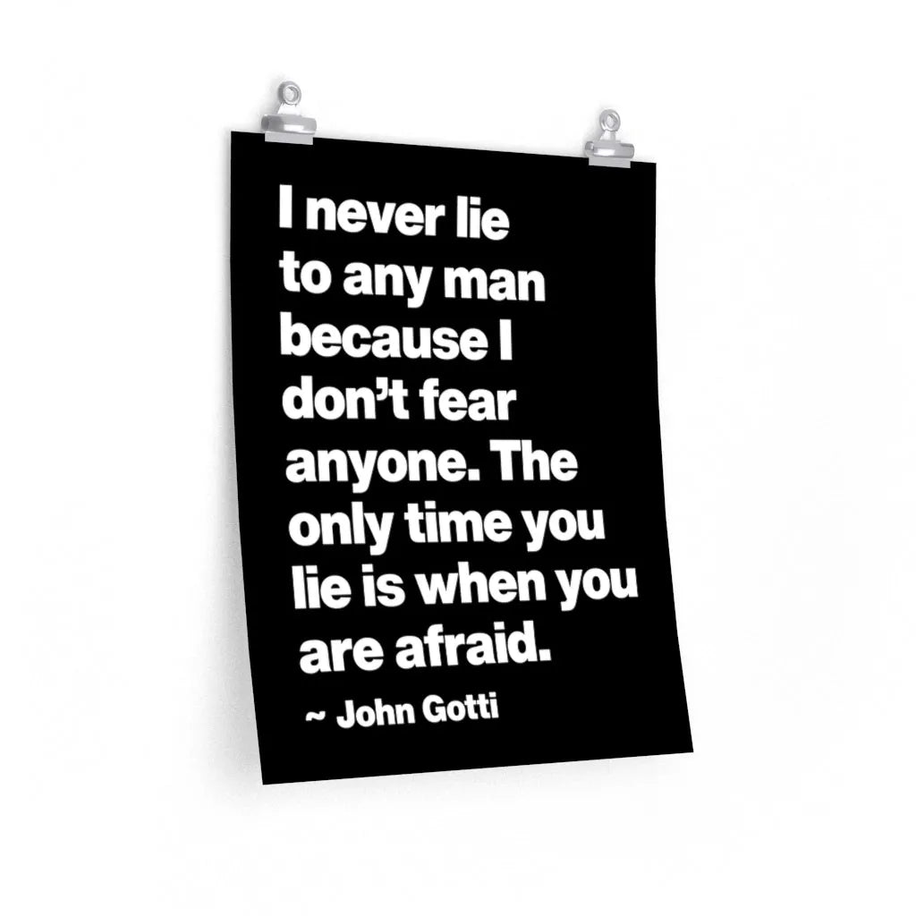 I Never Lie John Gotti The Teflon Don Mobster Premium Posters
