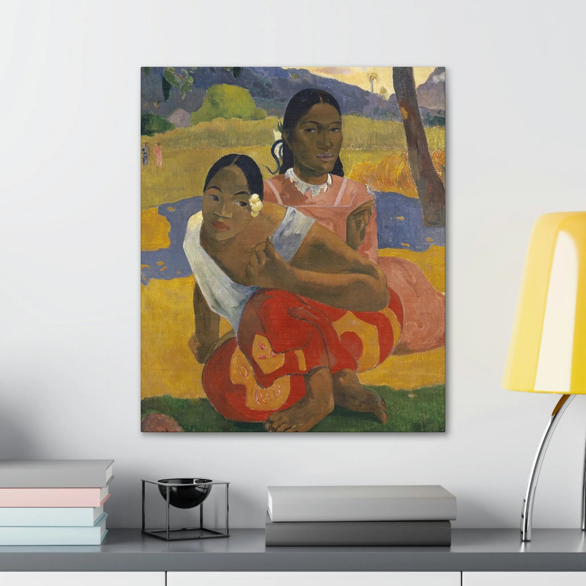 Nafea Faa Ipoipo by Paul Gauguin Art Canvas Gallery Wraps