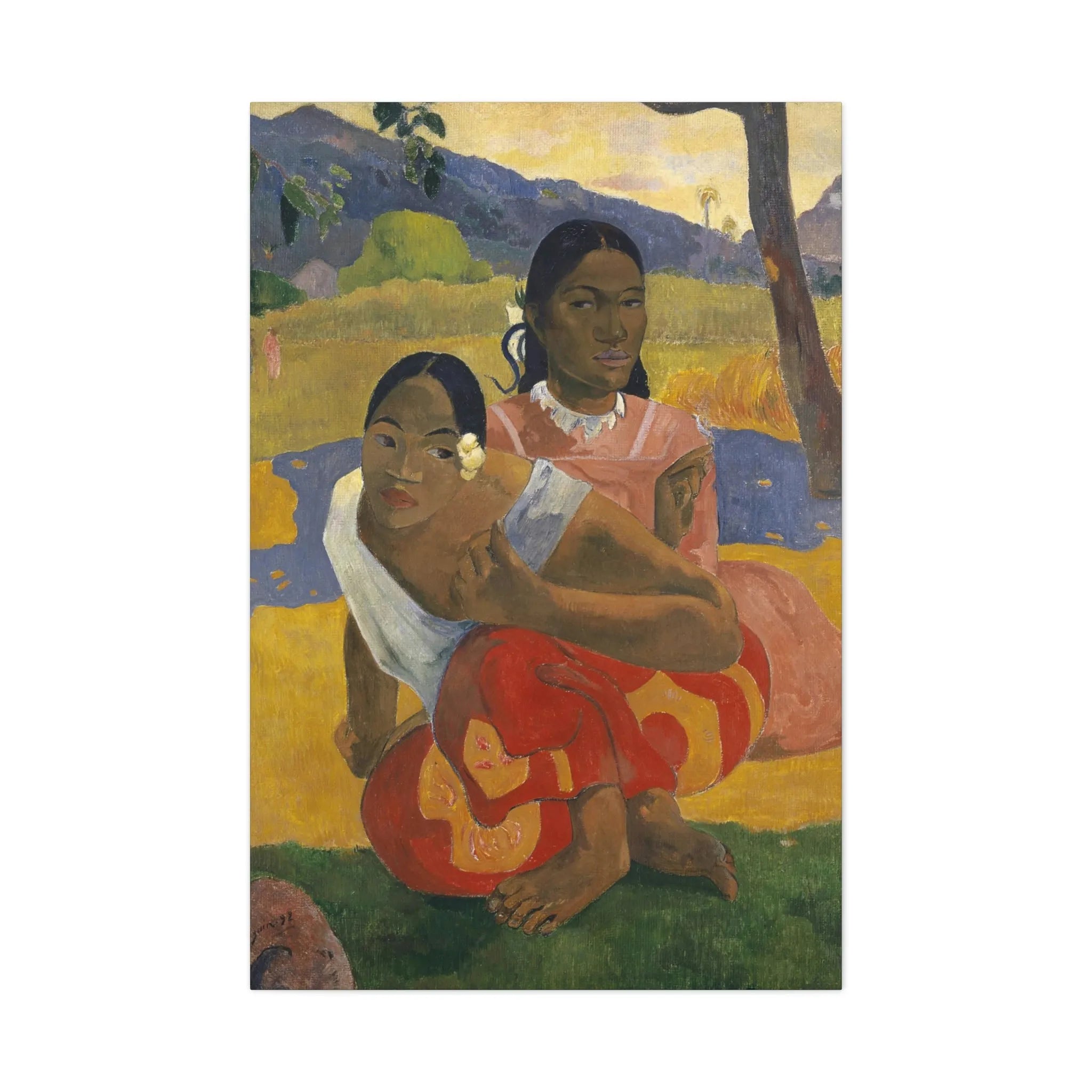 Nafea Faa Ipoipo by Paul Gauguin Art Canvas Gallery Wraps