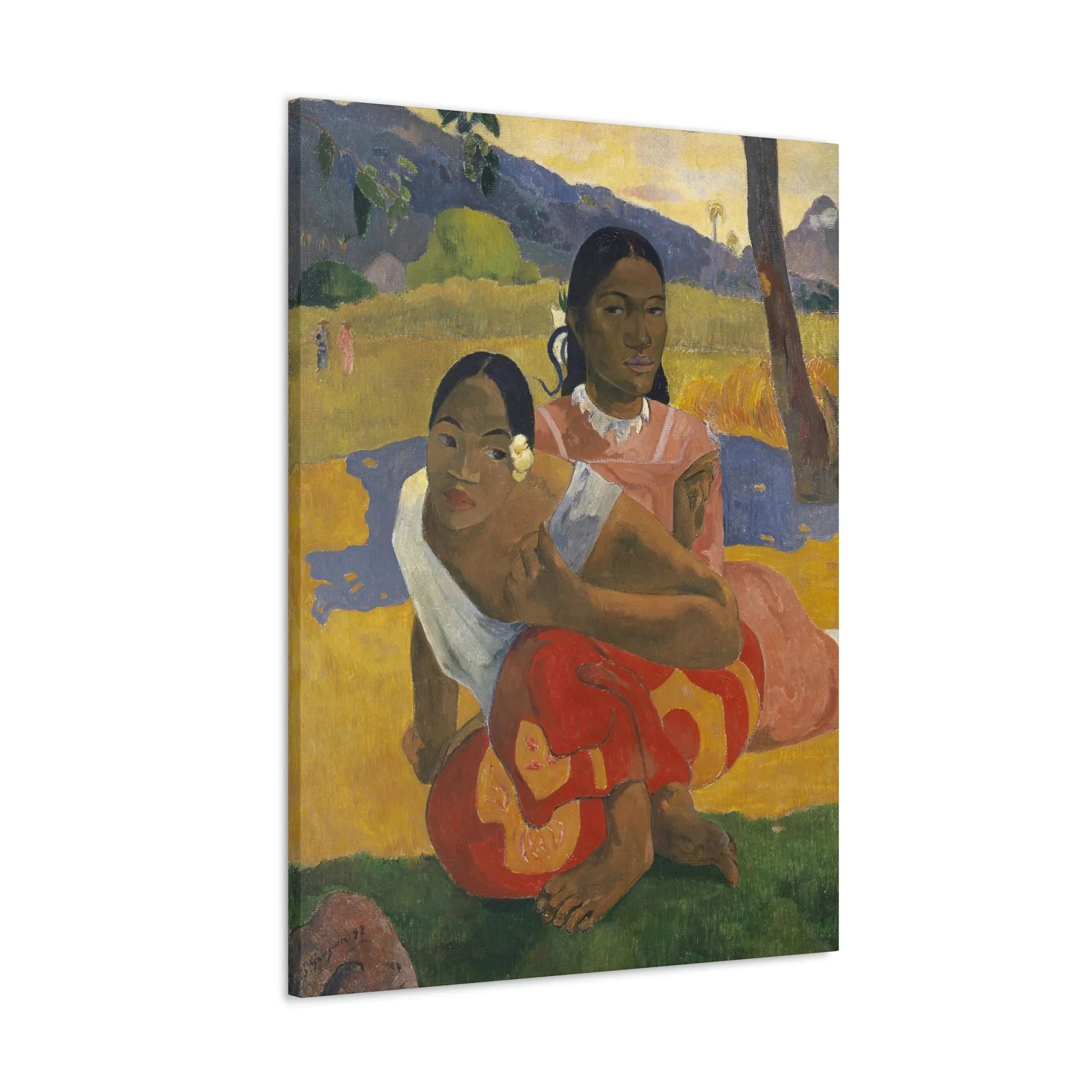 Nafea Faa Ipoipo by Paul Gauguin Art Canvas Gallery Wraps