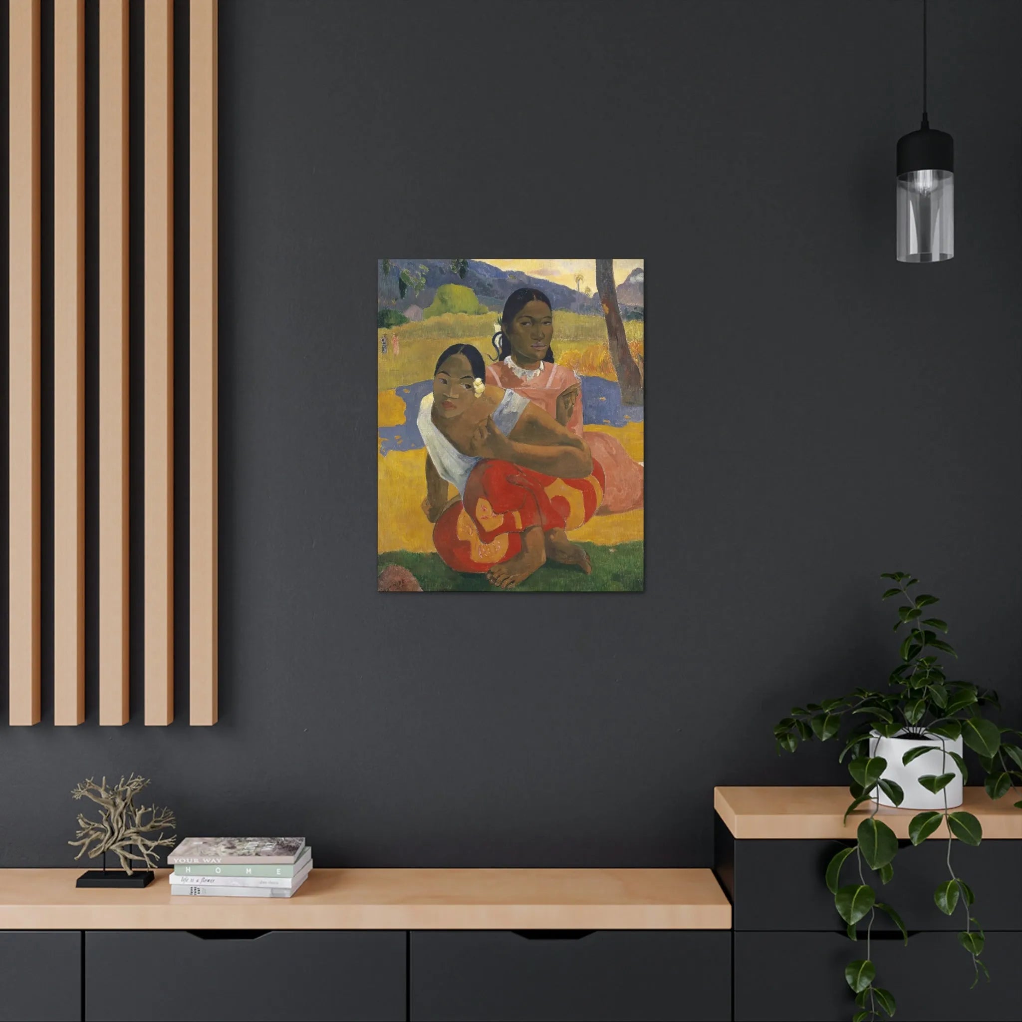 Nafea Faa Ipoipo by Paul Gauguin Art Canvas Gallery Wraps