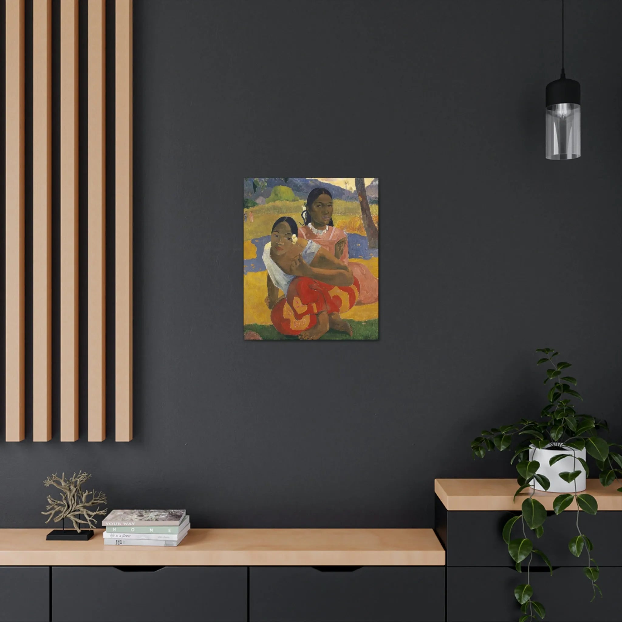 Nafea Faa Ipoipo by Paul Gauguin Art Canvas Gallery Wraps