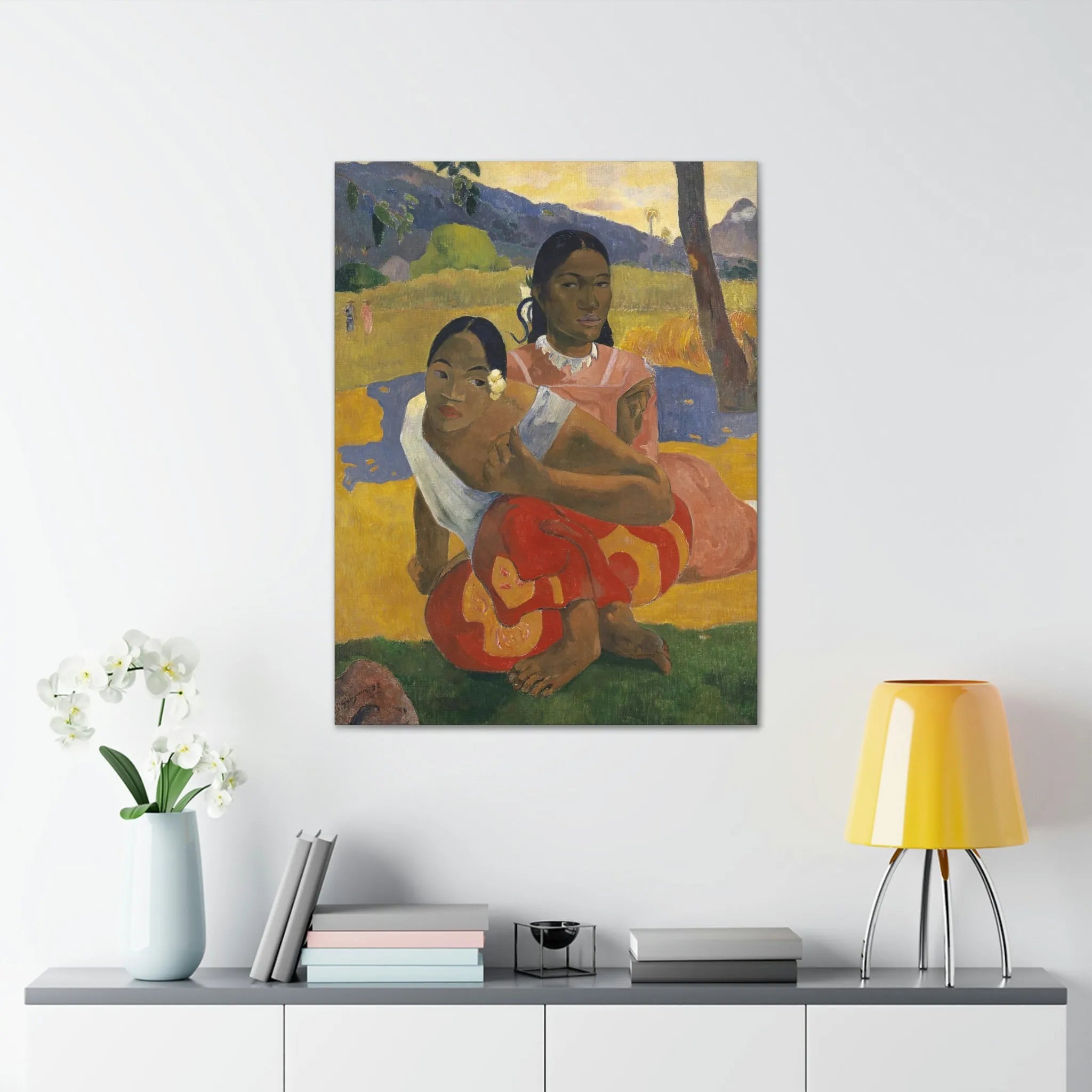 Nafea Faa Ipoipo by Paul Gauguin Art Canvas Gallery Wraps