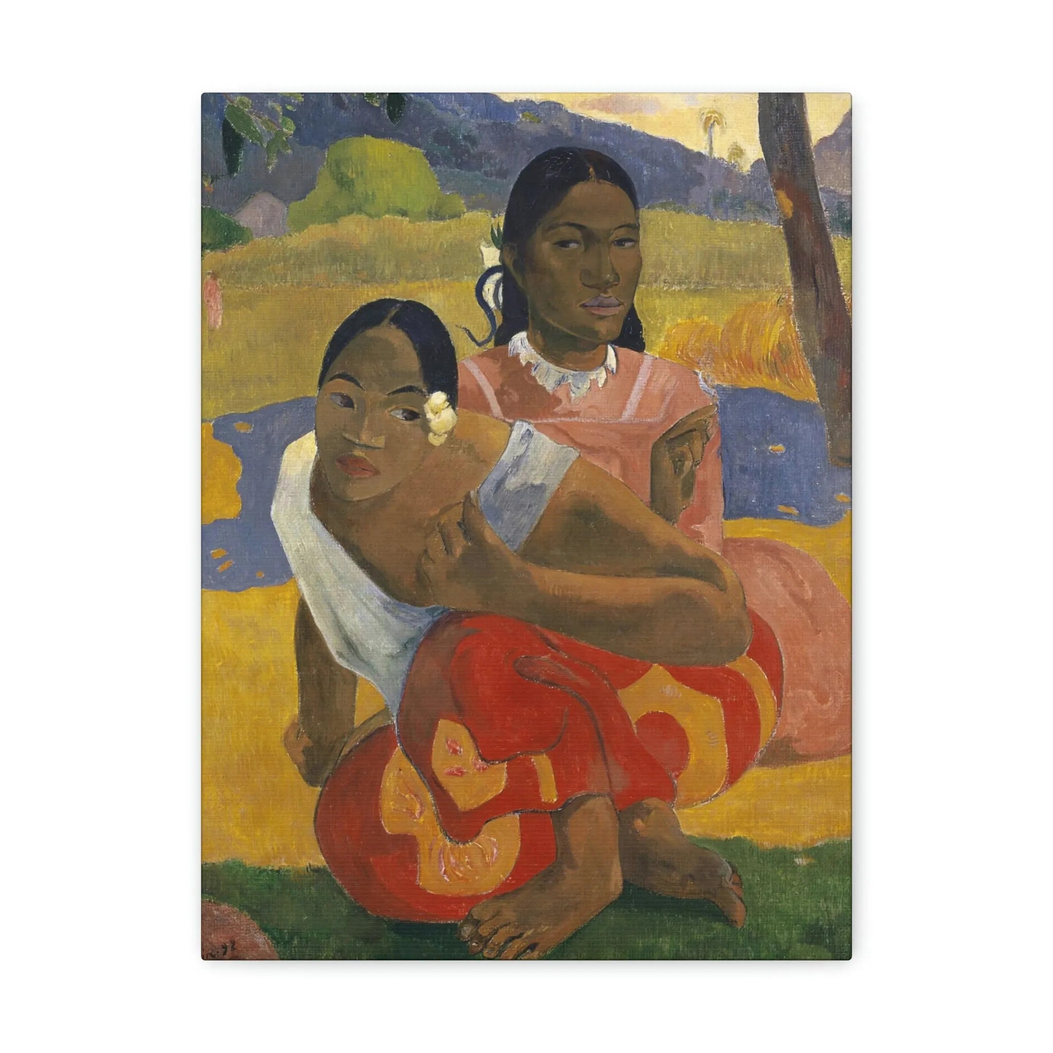Nafea Faa Ipoipo by Paul Gauguin Art Canvas Gallery Wraps